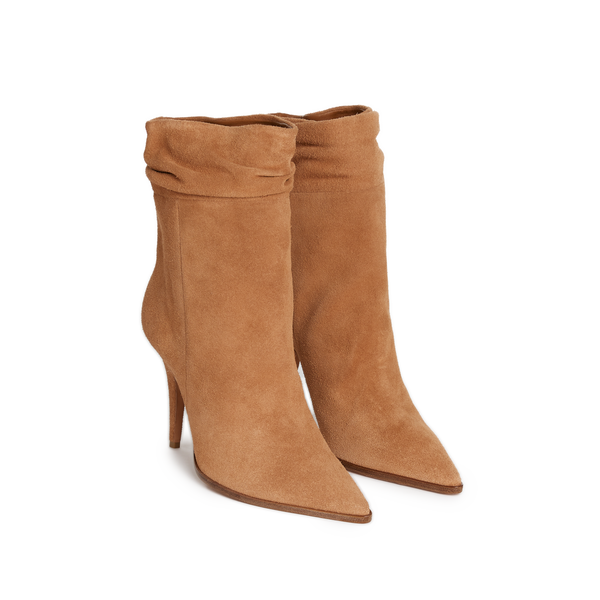 Alexandre Birman Olivia Slouch Leather Ankle Boots In Brown
