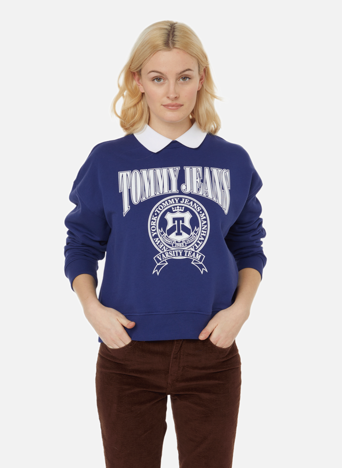Cotton-blend polo sweatshirt TOMMY HILFIGER