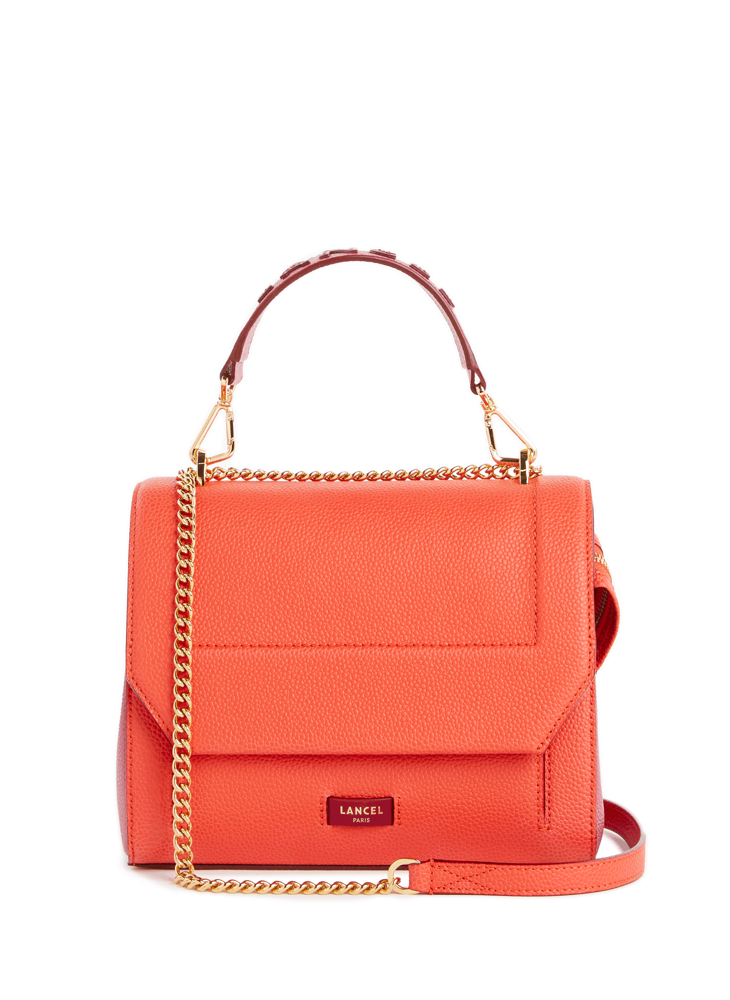 Lancel ランセル クラッチバッグ スクエア 軽量 ベージュ ロゴ 訳あり 