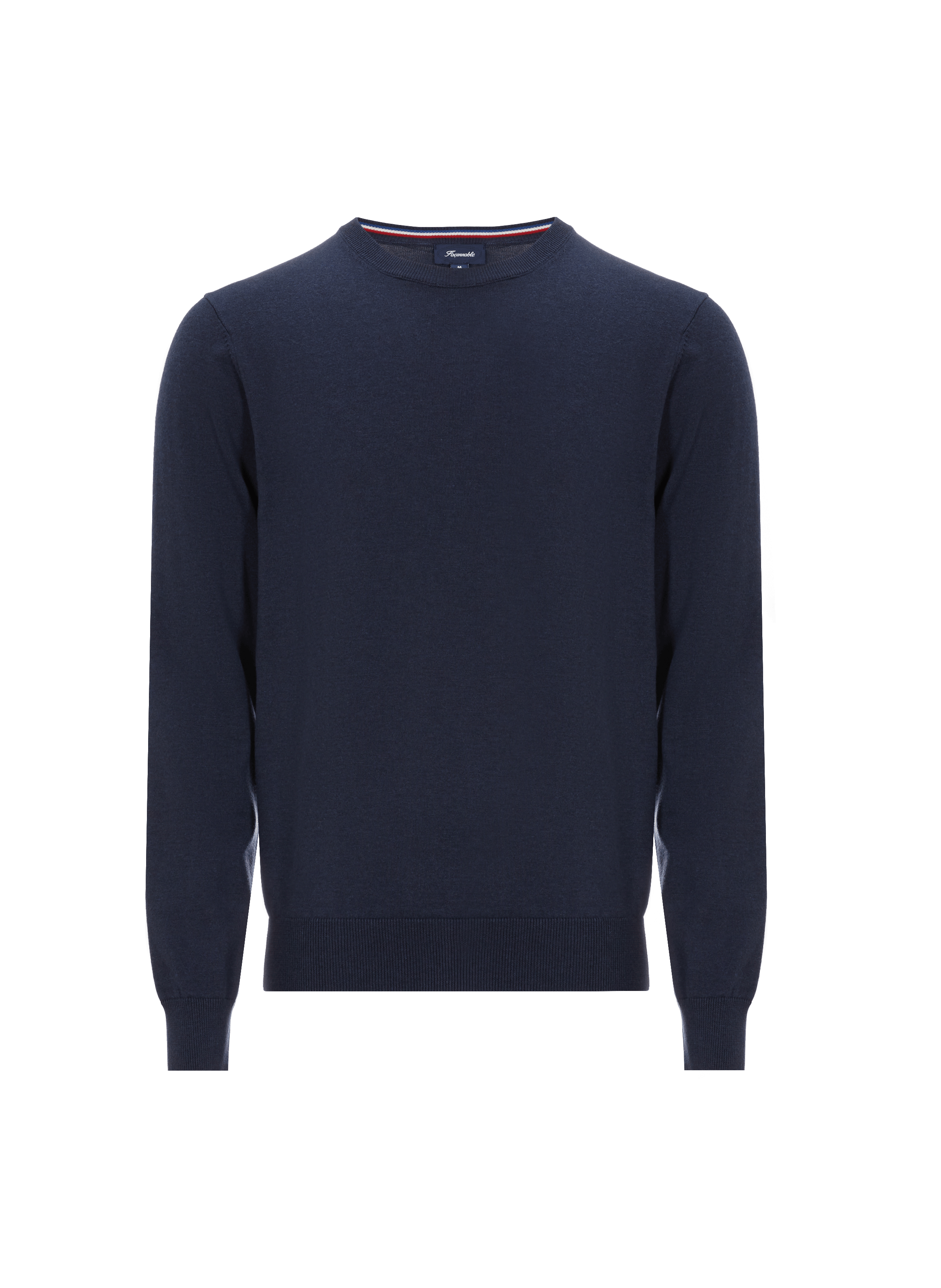 Cotton and linen jumper FM700301 Marine blue