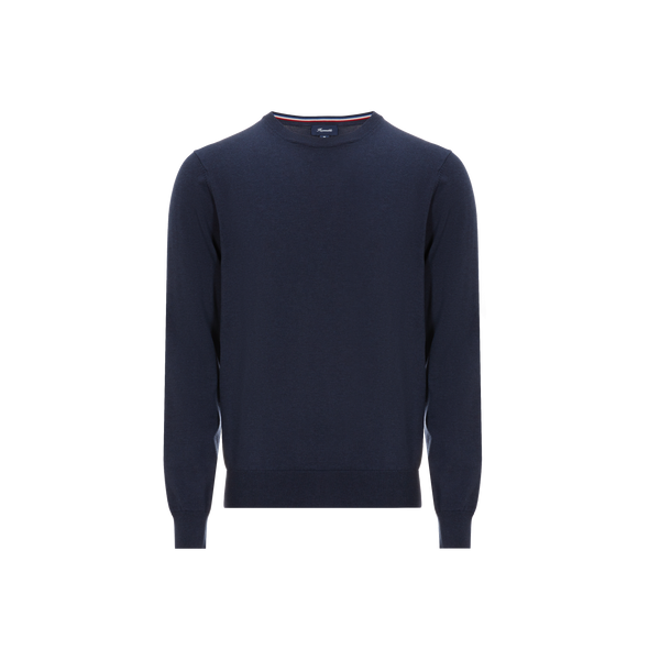 Façonnable Cotton And Linen Jumper In Blue