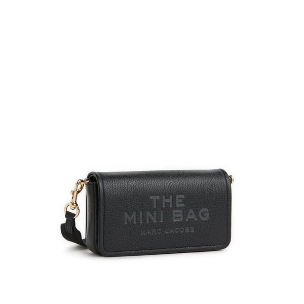 Marc Jacobs The Leather Mini Shoulder Bag In Black