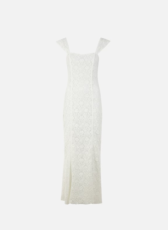 Lace midi dress White by ROTATE ROTATE Lace midi dress White