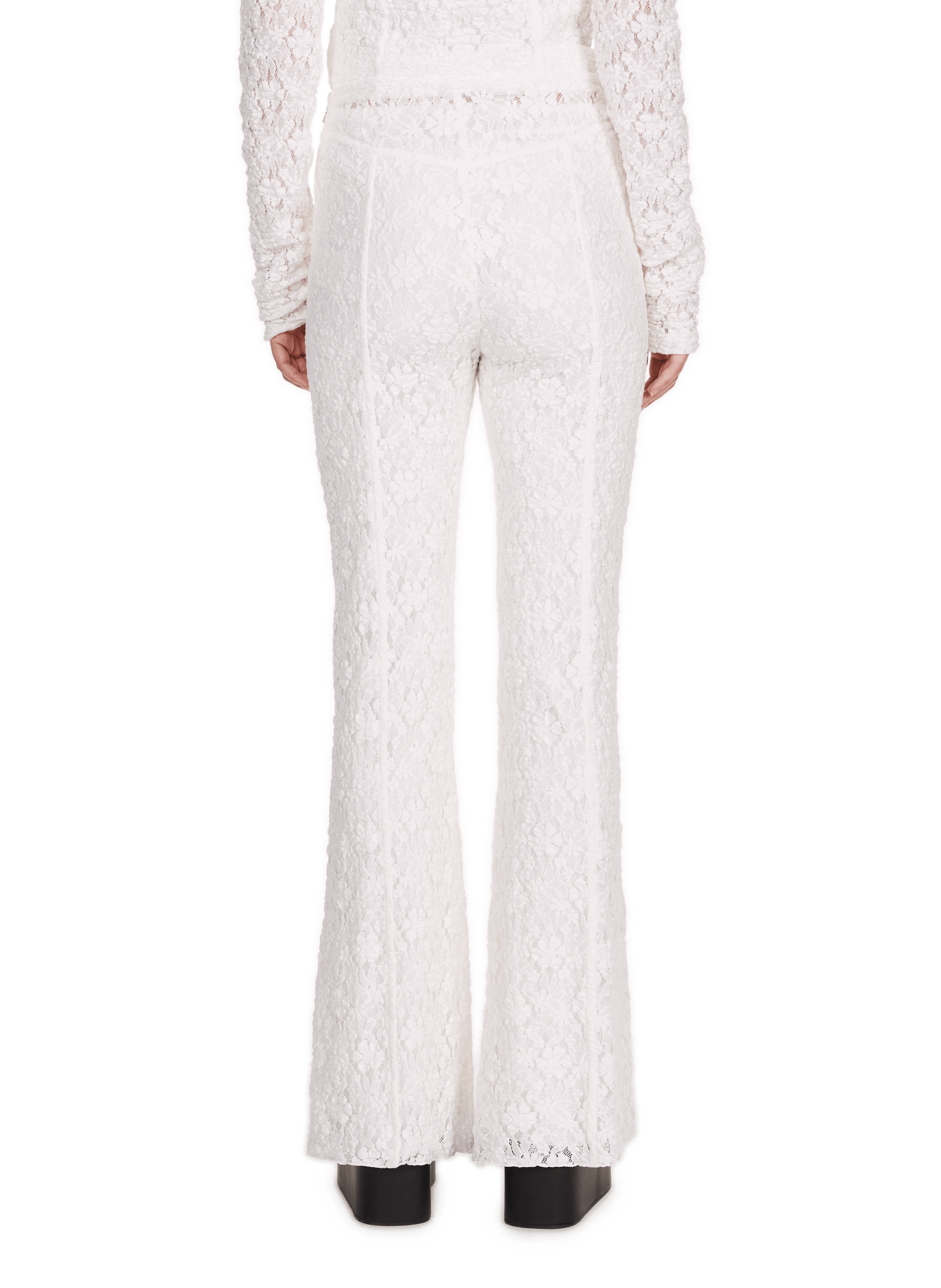 Lace trousers ROTATE White
