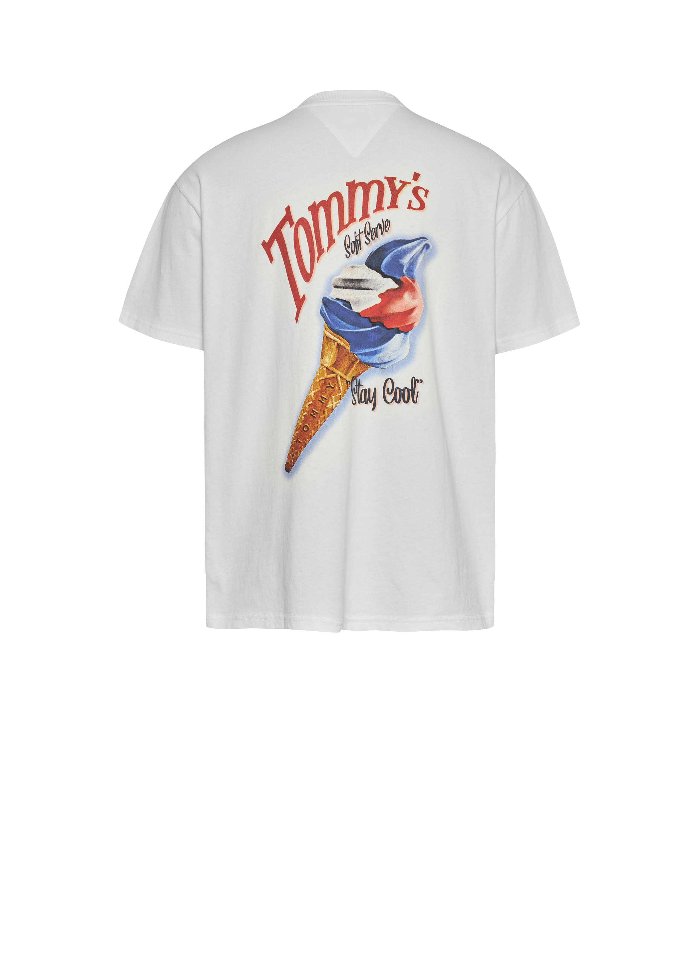 Biker-style cotton t-shirt TOMMY HILFIGER White