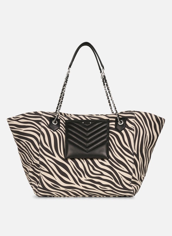 Sac cabas à imprimé zèbre 1440 xl Noir by IKKS IKKS Sac cabas à imprimé zèbre 1440 xl Noir
