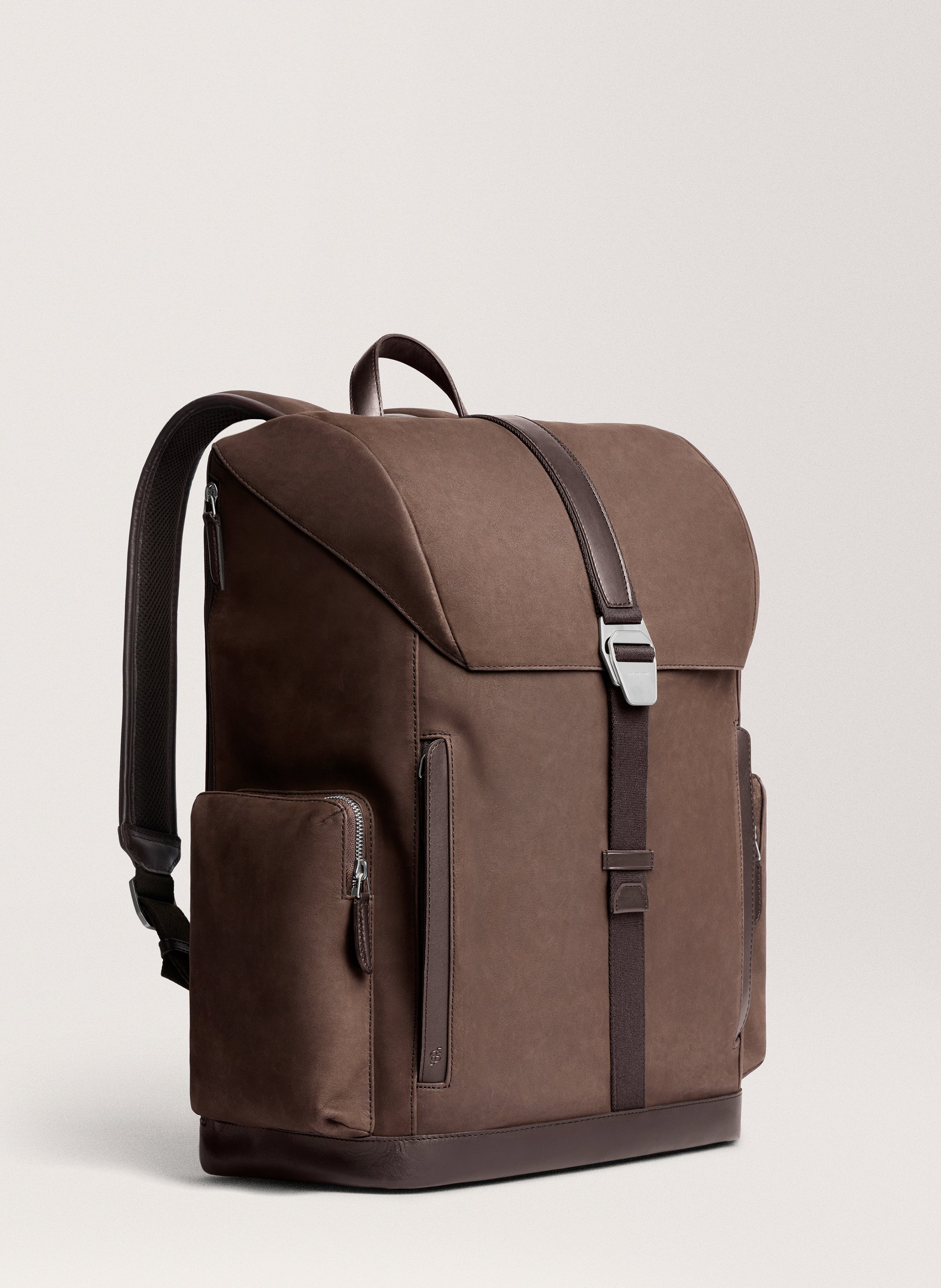 Sac à dos 'Traverse' en cuir nubuck CARL FRIEDRIK Marron