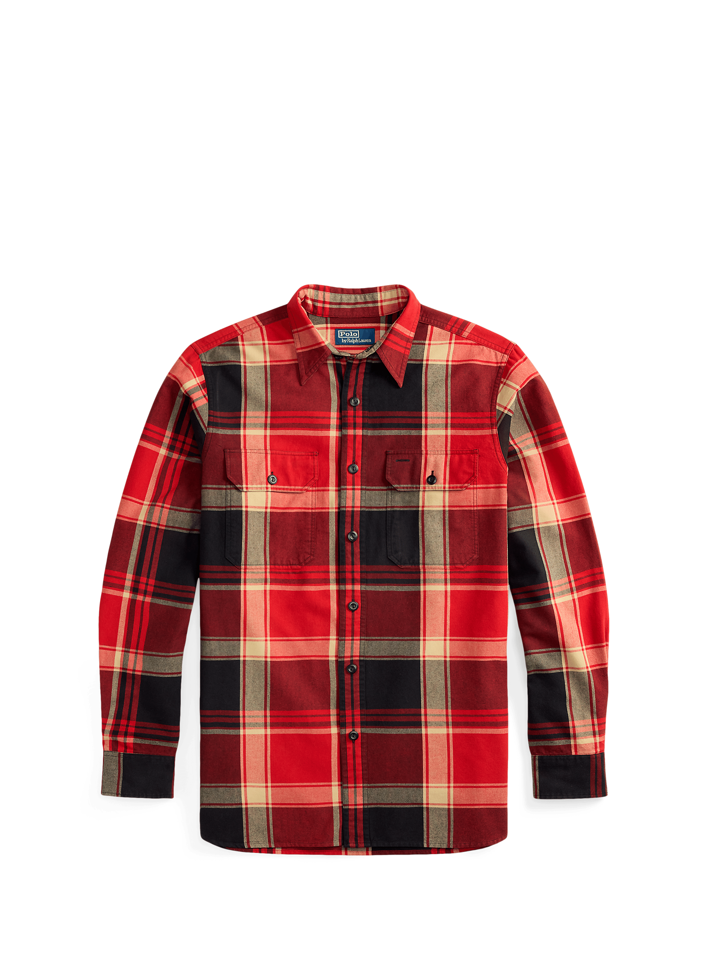 Chemise col classique à carreaux en coton POLO RALPH LAUREN Rouge