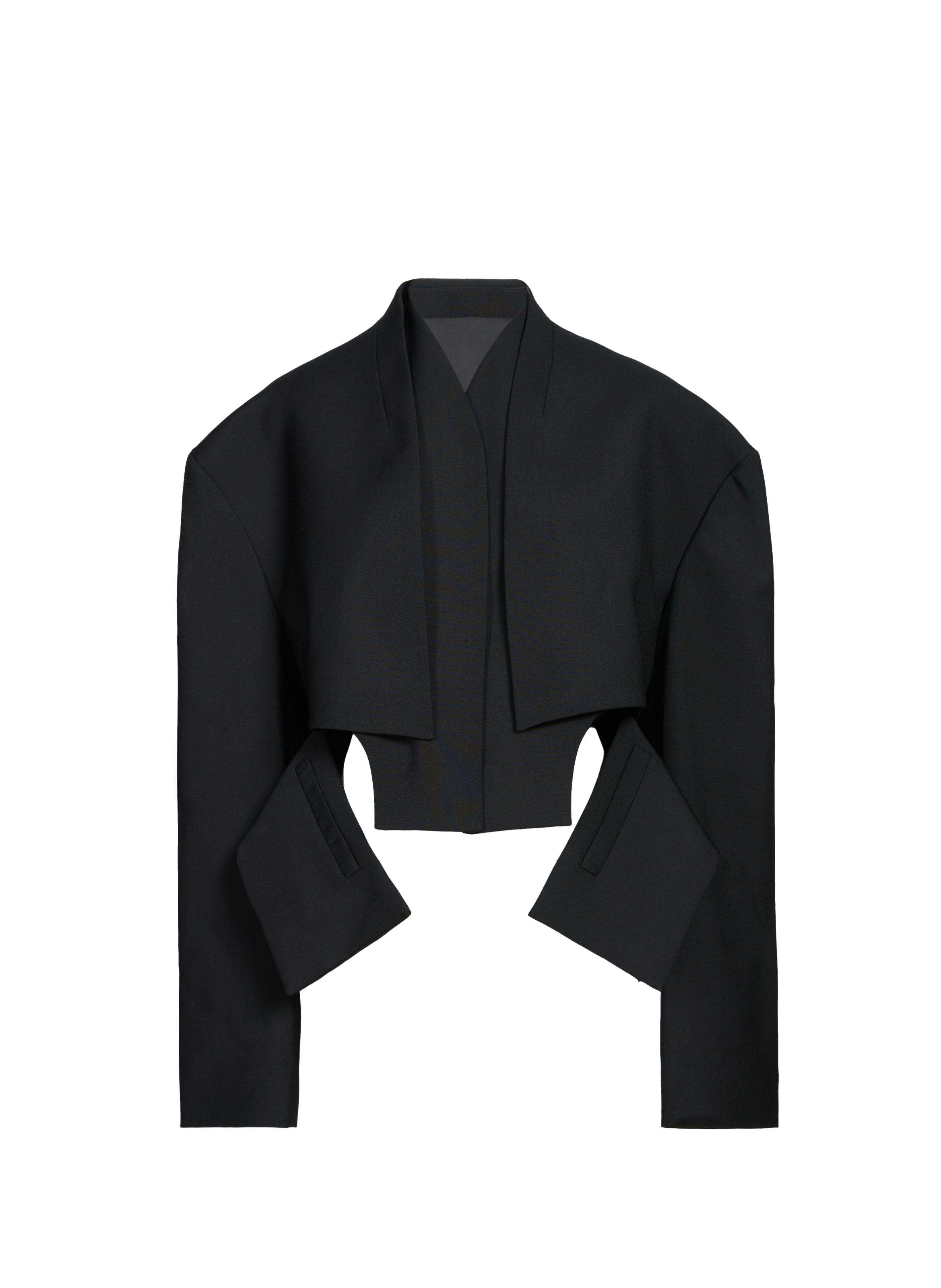 A.W.A.K.E. MODE Veste courte tailleur en laine Noir
