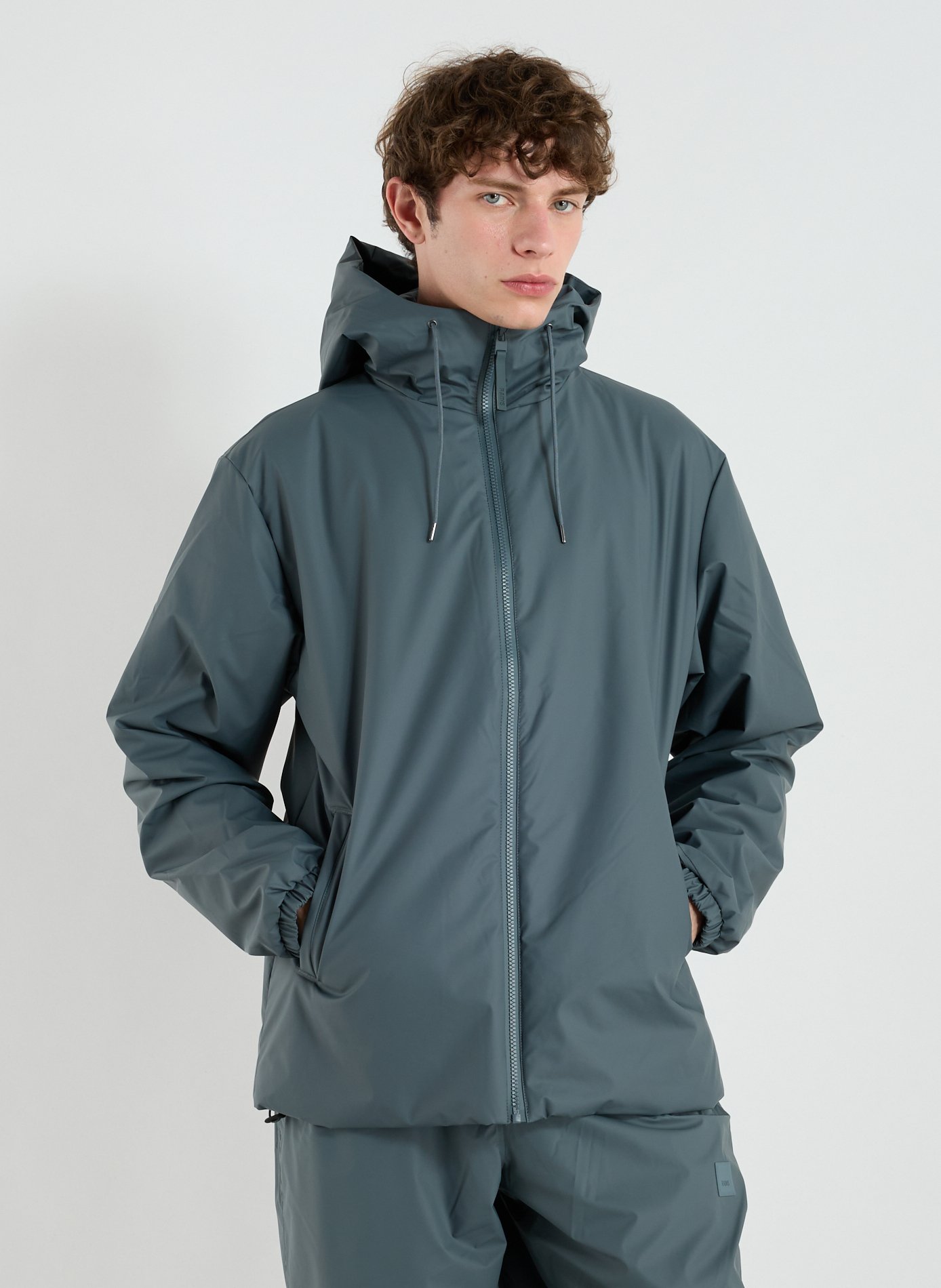RAINS Waxed jacket Blue