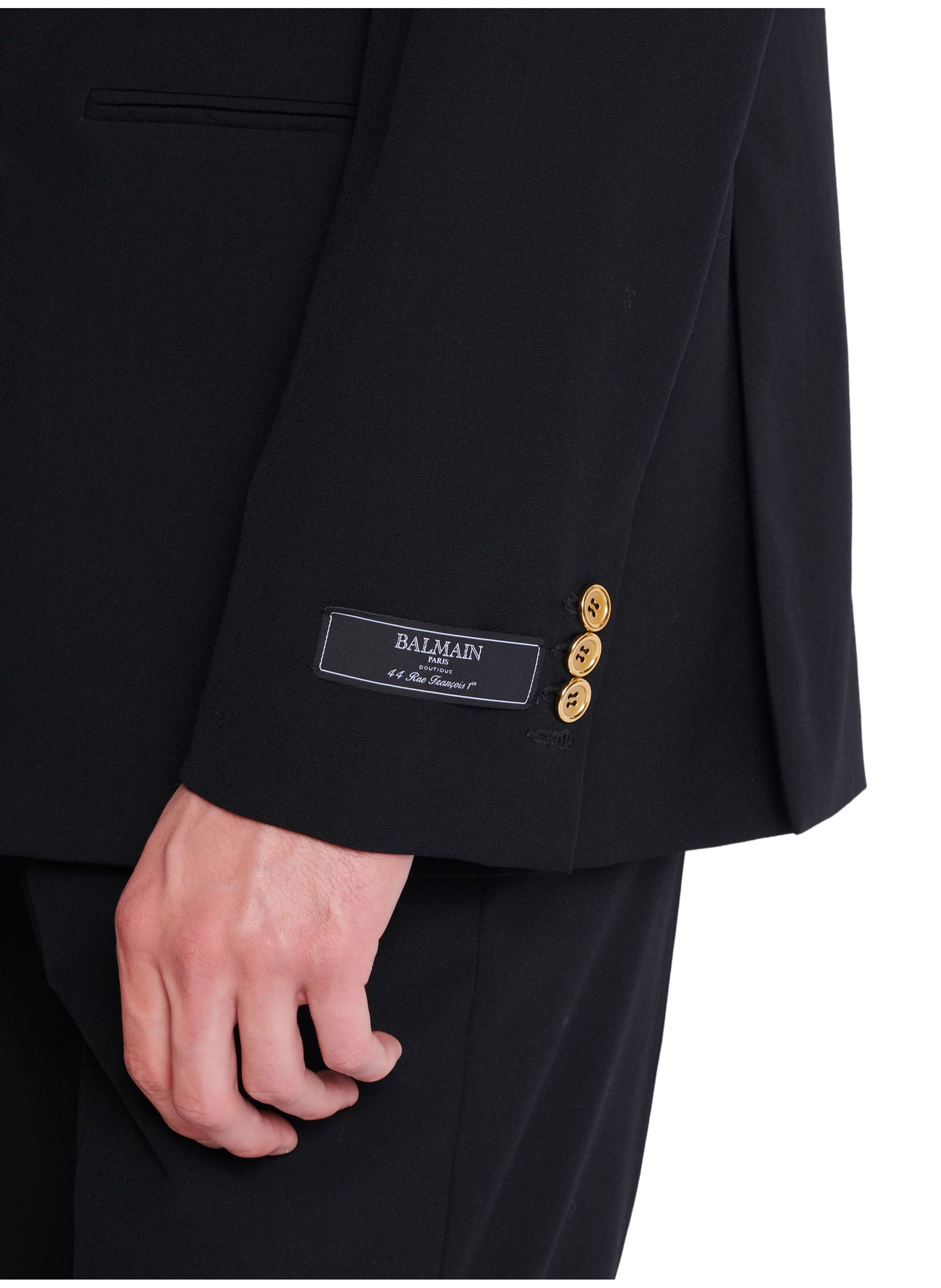 Blazer 2 boutons en laine BALMAIN Noir