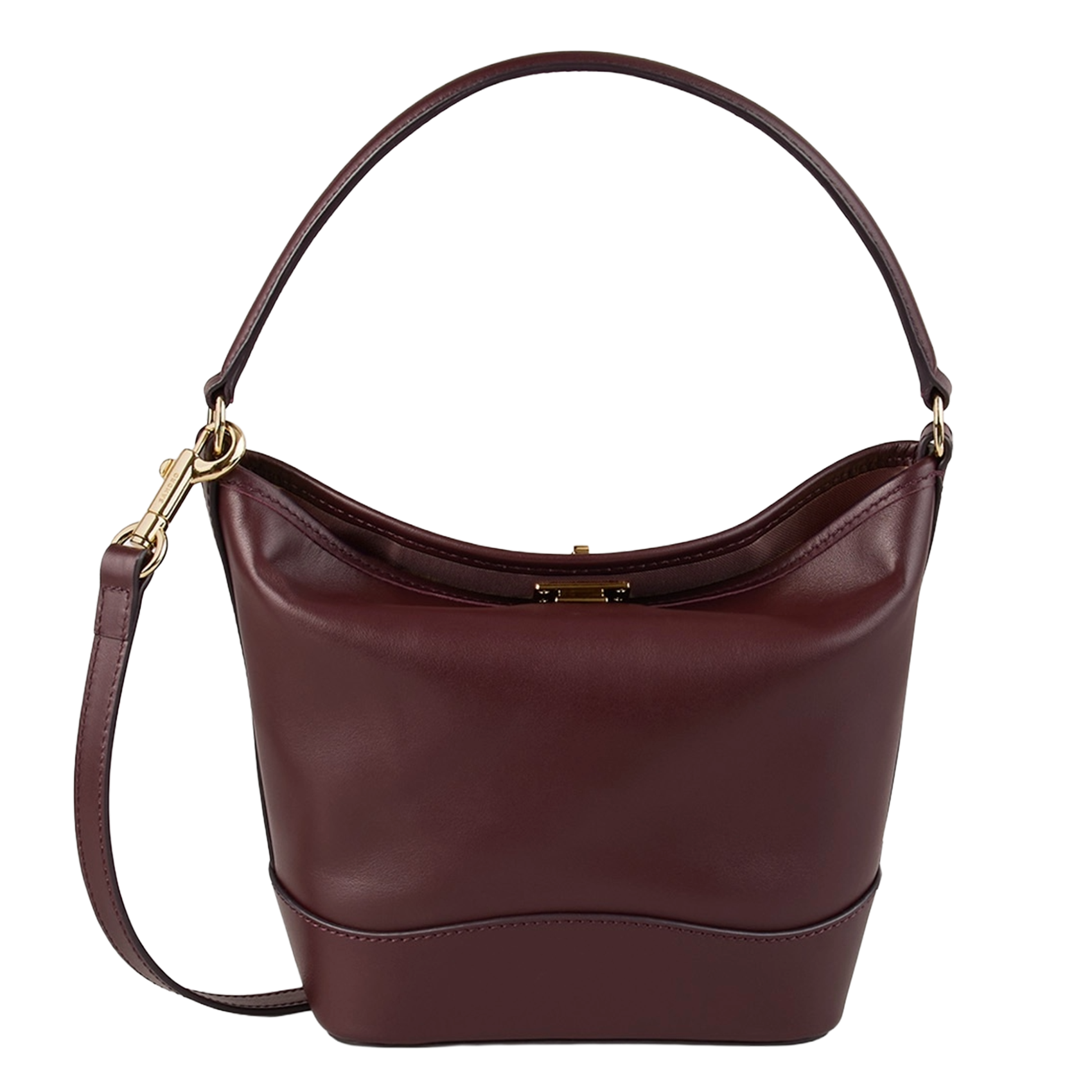 Petit sac seau bandoulière en cuir tangoso SANDRO Rouge