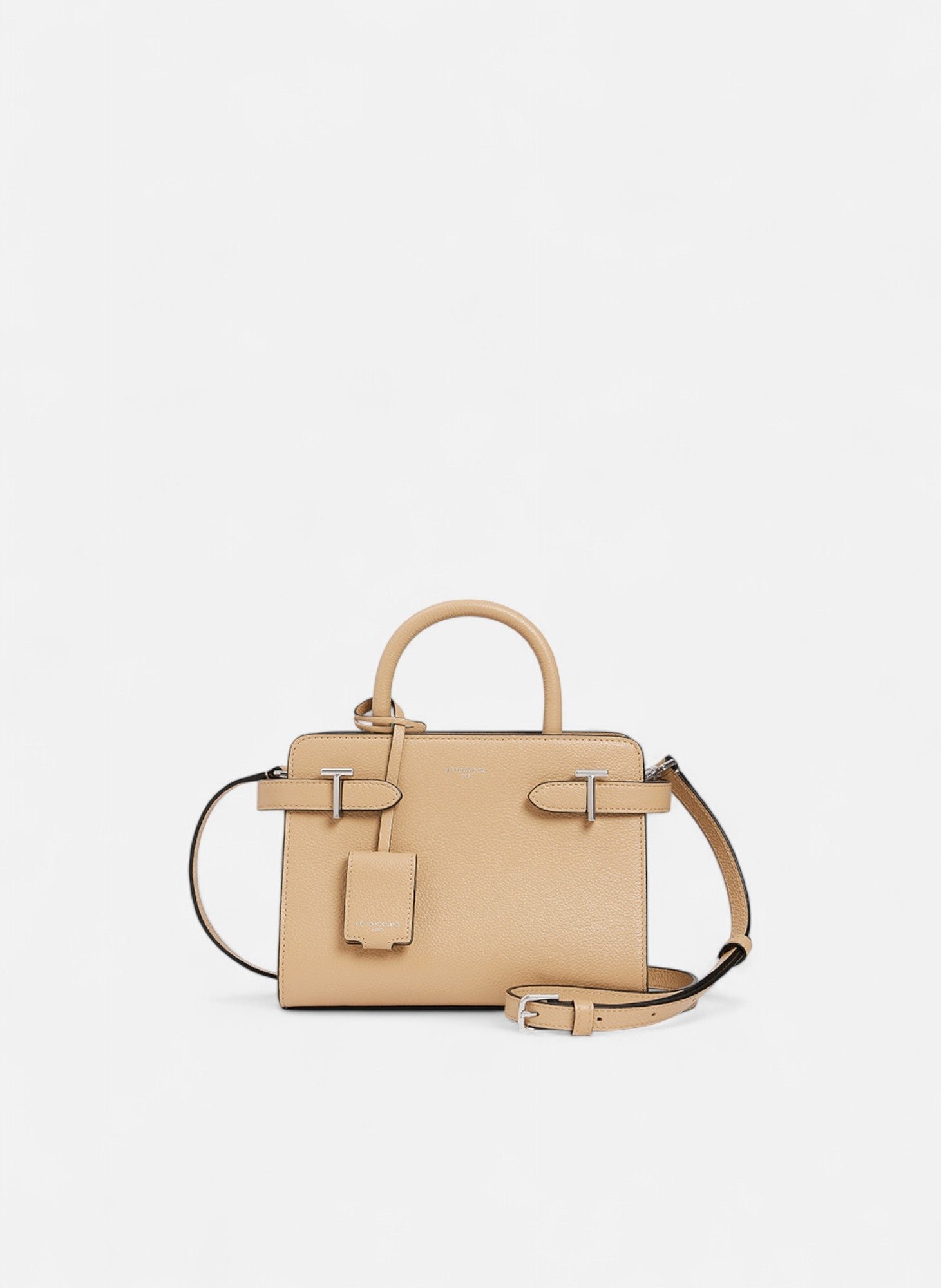 Petit sac à main emilie en cuir grainé LE TANNEUR Beige