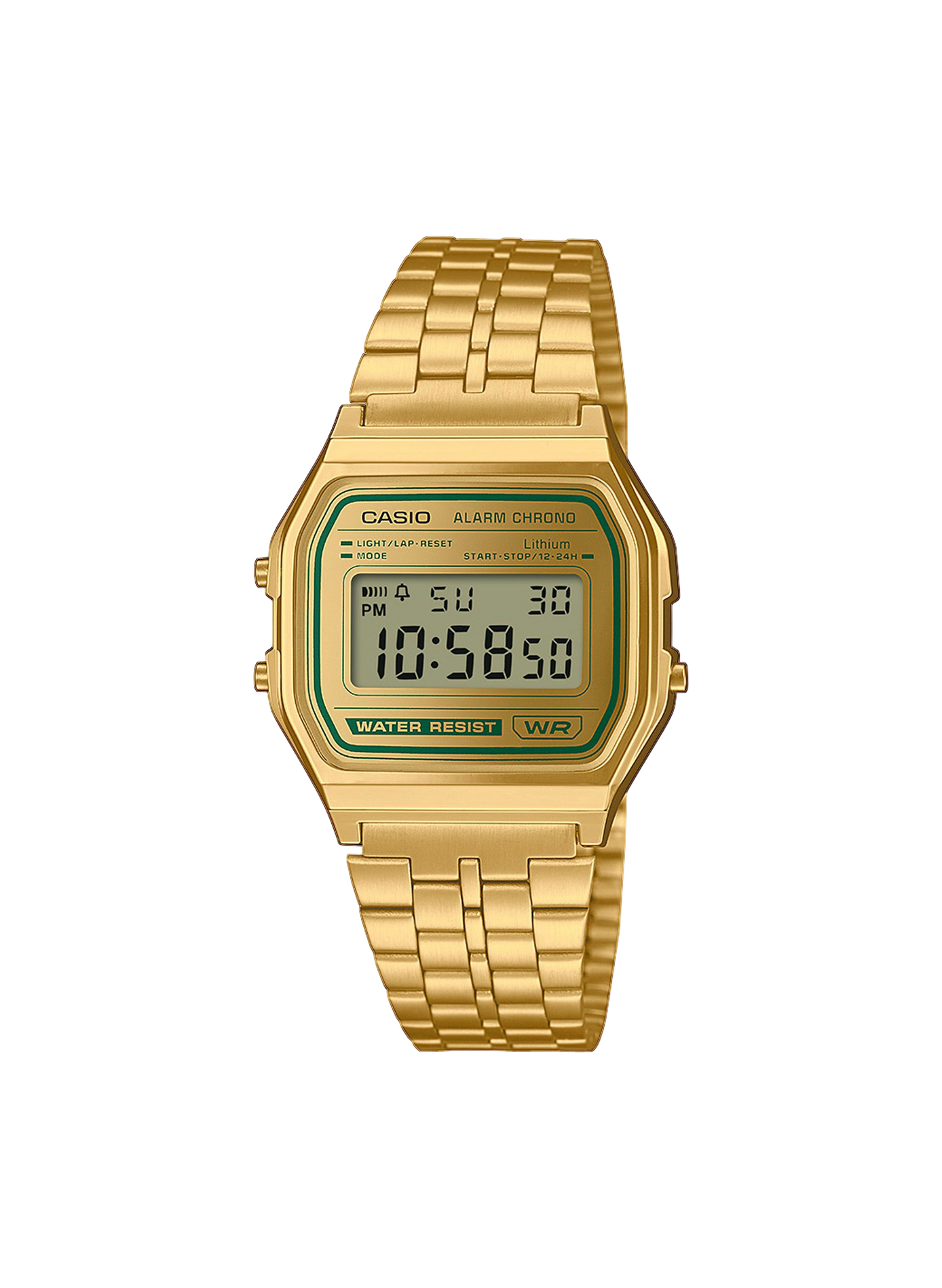 Montre digitale en résine et acier inoxydable CASIO Doré
