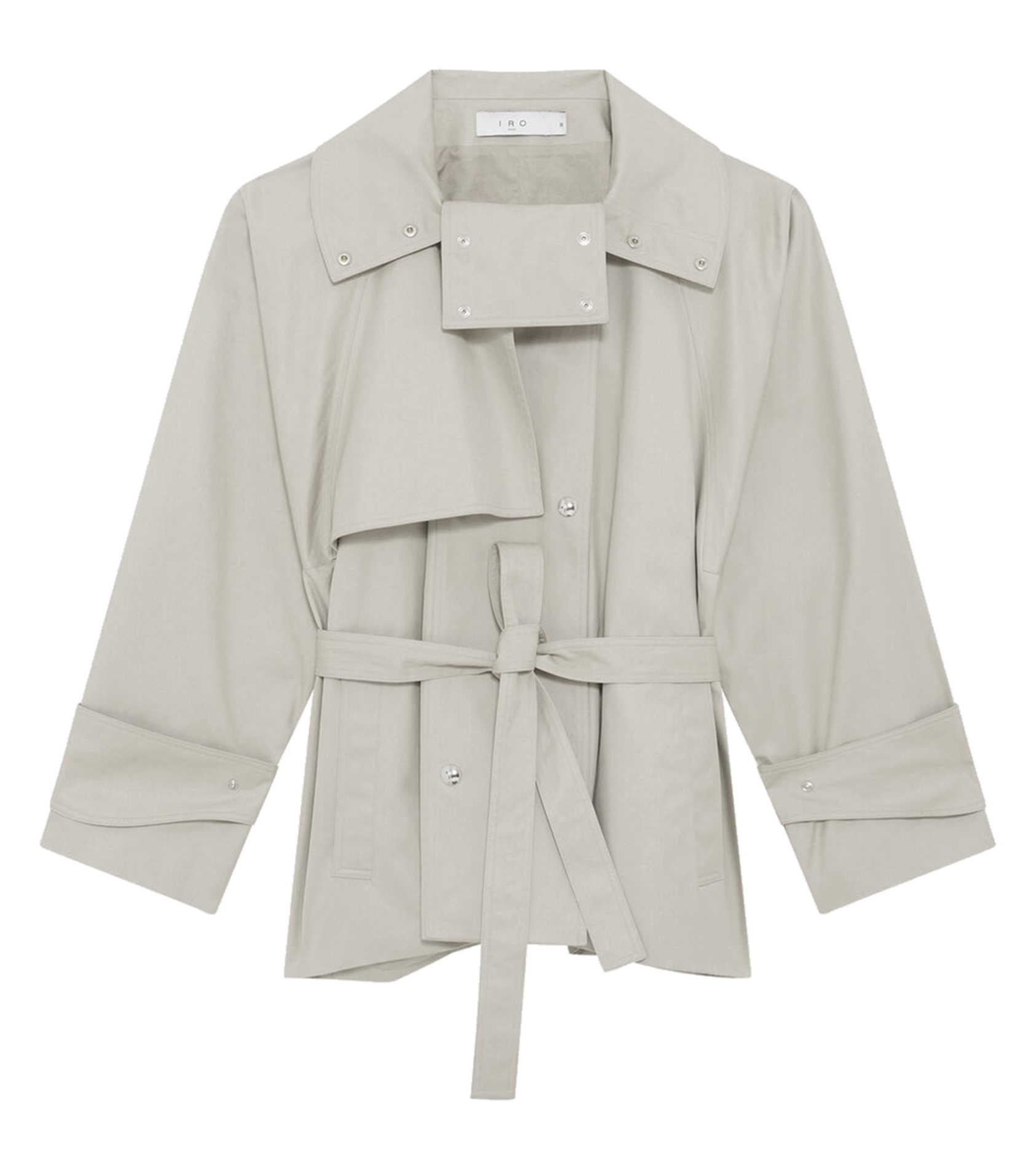 Trench col montant en coton mélangé 7ralya IRO Gris