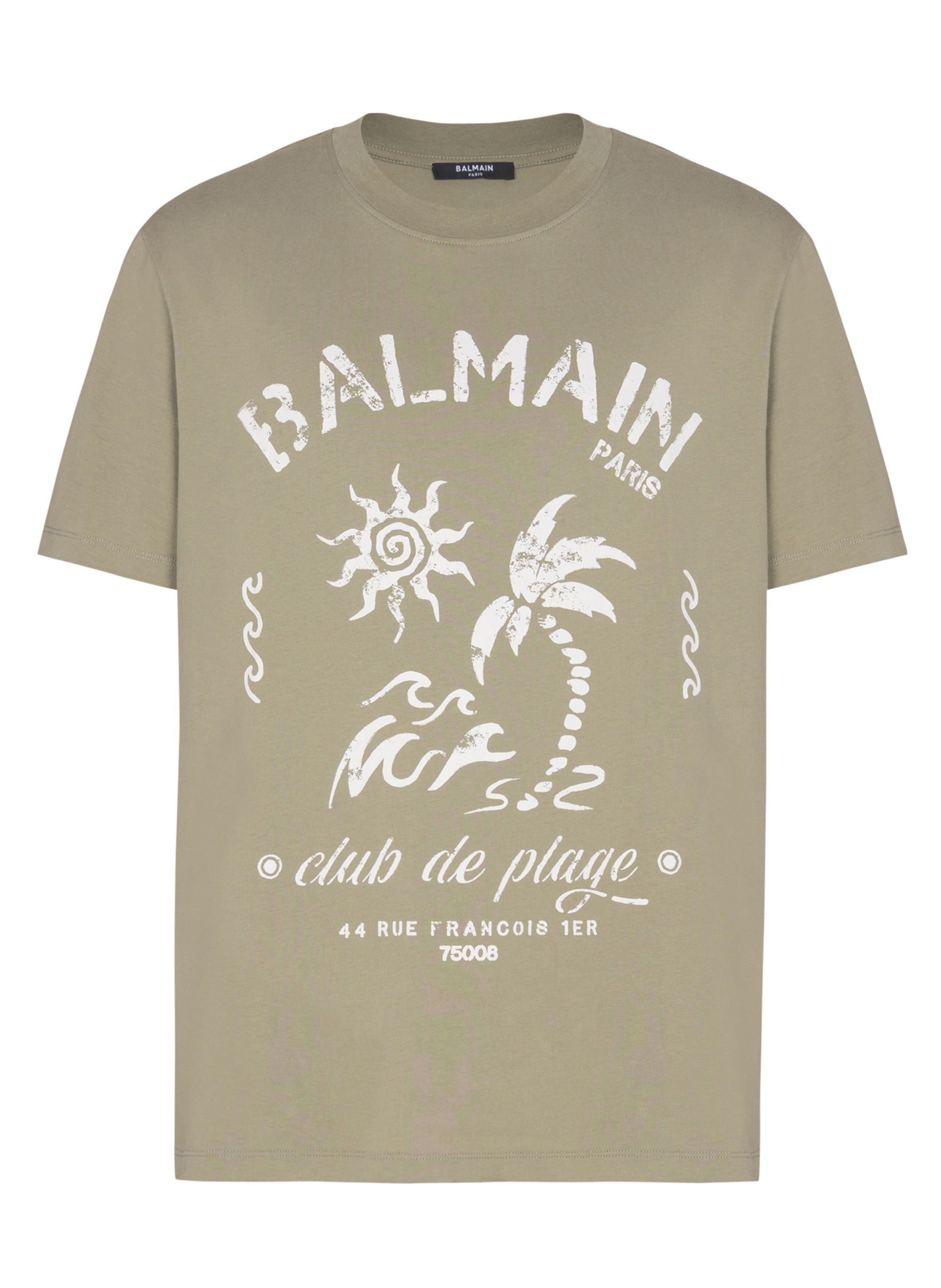 T-shirt imprimé balmain plage BALMAIN Vert