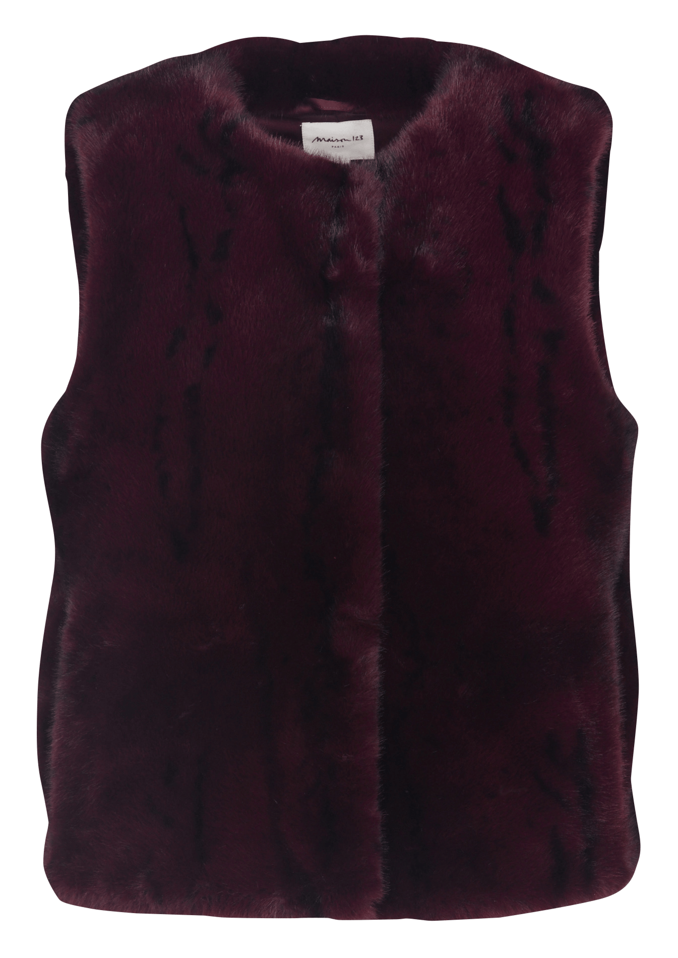 Gilet en fourrure synthétique brooklyn MAISON 123 Rouge