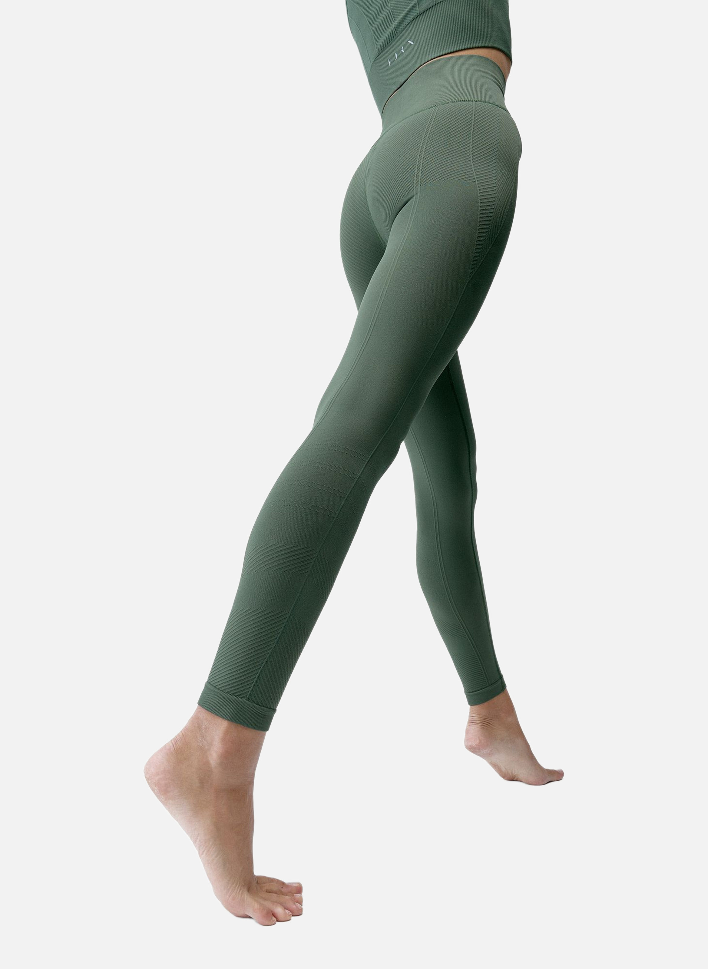 Legging de sport long seamless hanna BORN LIVING YOGA Kaki