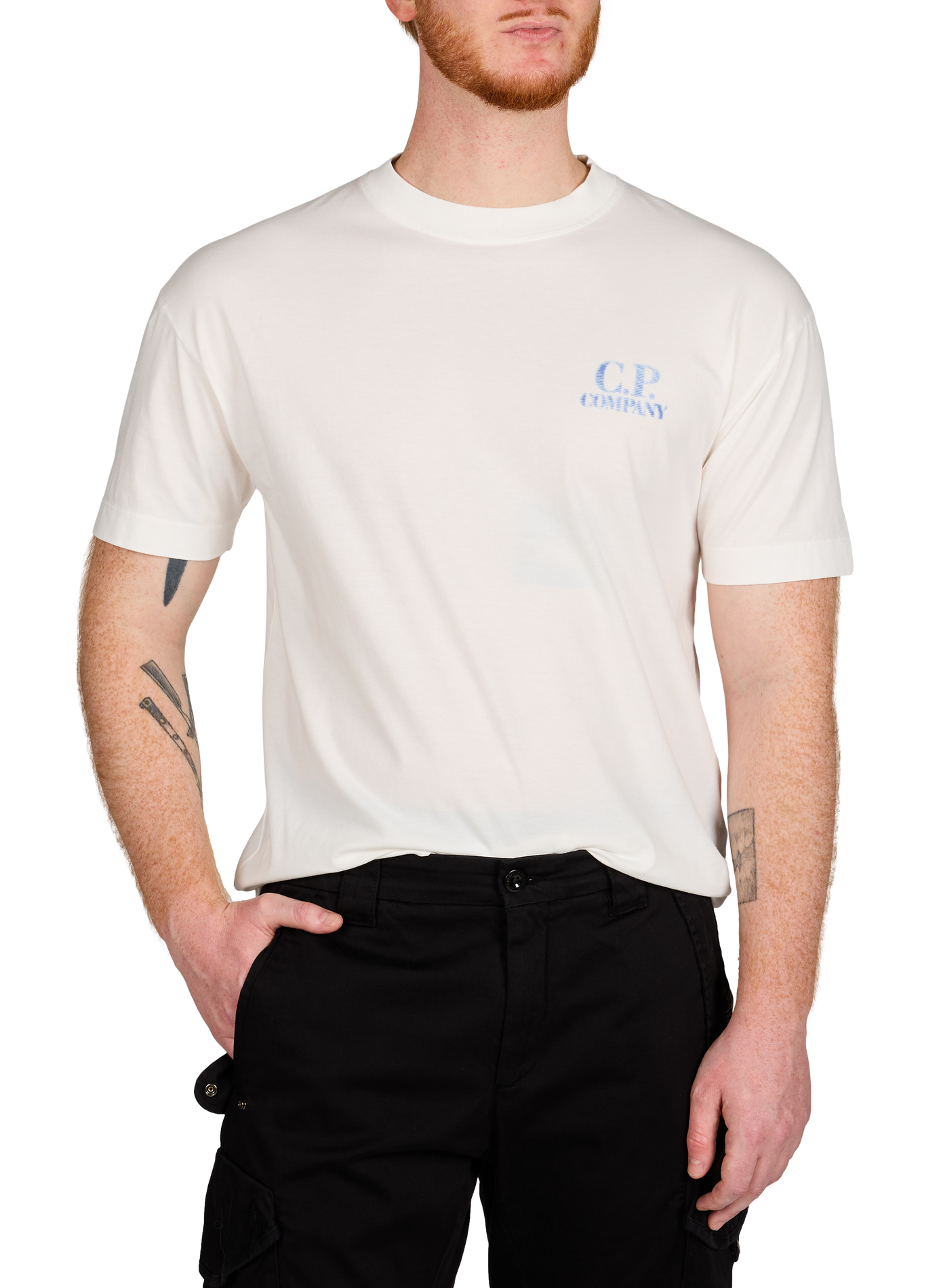 Cotton Logo T-shirt CP COMPANY White
