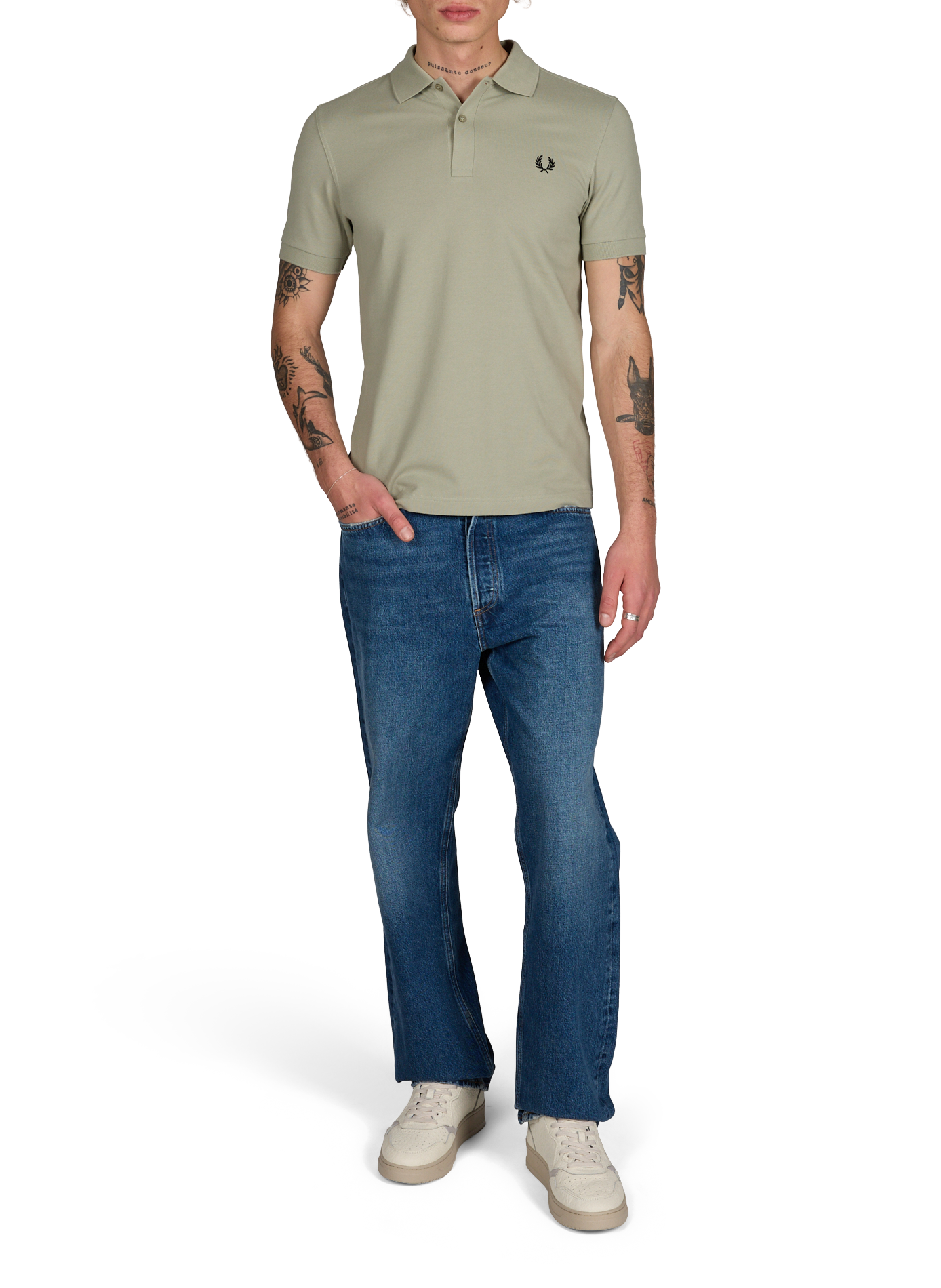 Cotton pique polo shirt FRED PERRY Green