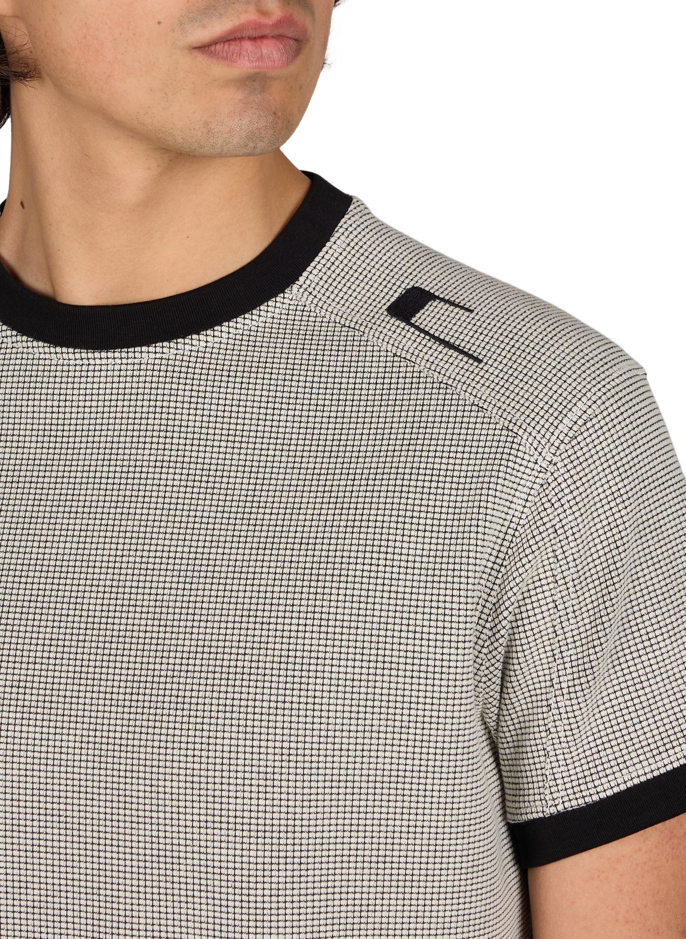 T-shirt Hayes à carreaux en coton mélangé CARRER Bleu