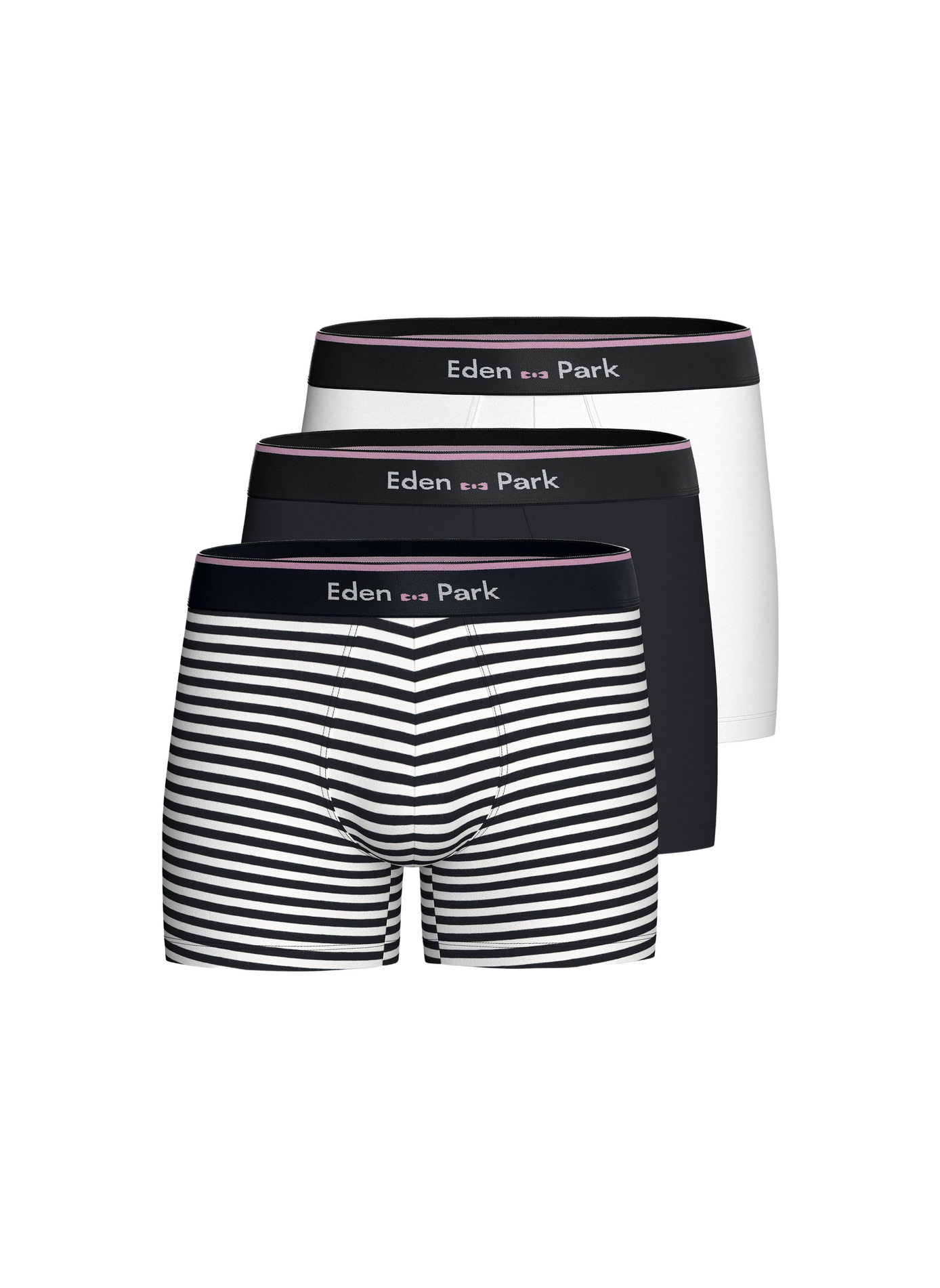 Set of 3 mixed cotton boxer shorts EDEN PARK Multicolour