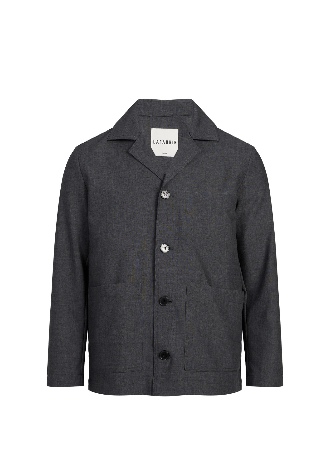 Wool virgin Cuban collar jacket LAFAURIE Grey