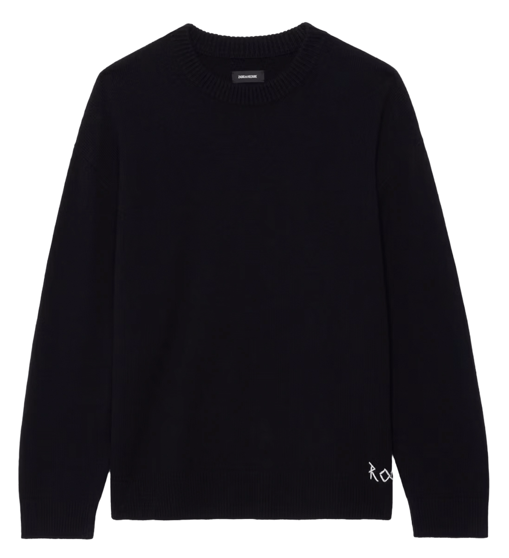 Pull col rond en laine mélangée swyna ZADIG&VOLTAIRE Noir