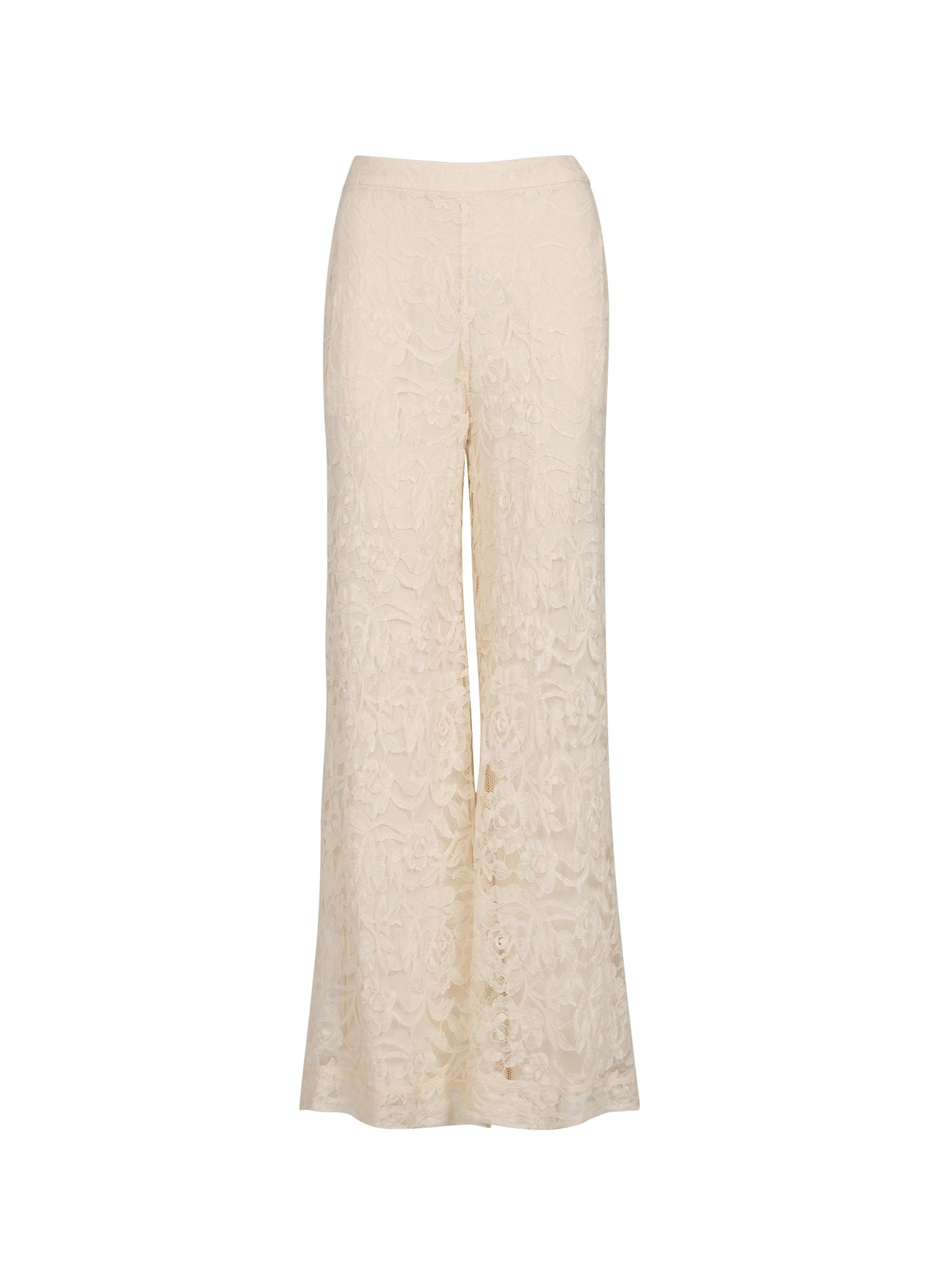 High-waisted lace pants ZIMMERMANN White