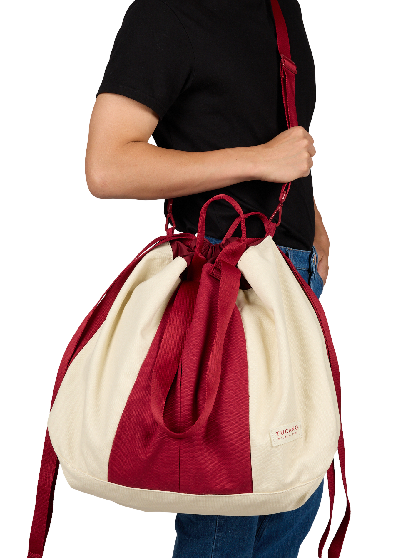 Bcash Beach weekend bag in blended cotton TUCANO Red