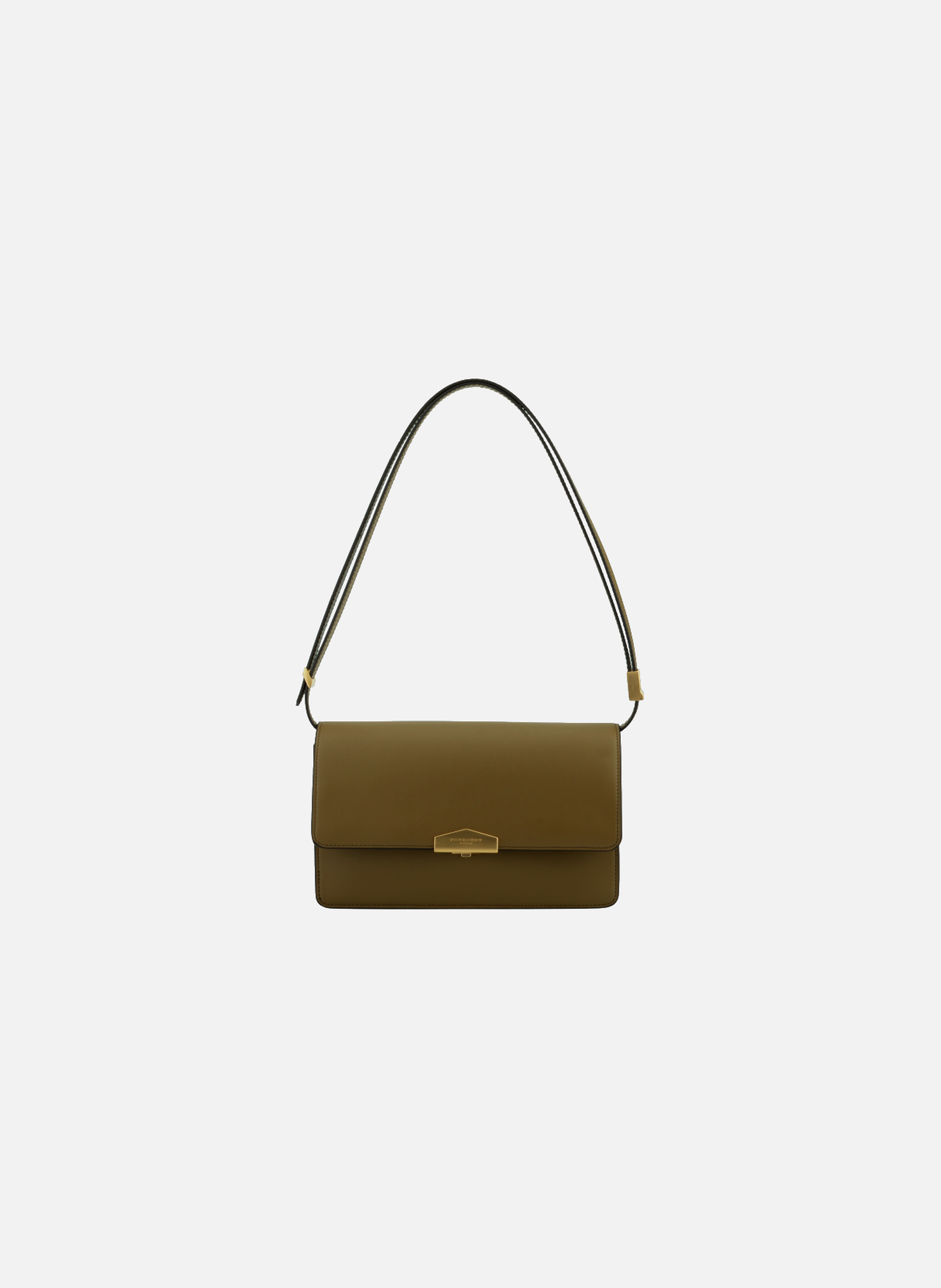 Anjou | sac porté épaule mm en cuir lisse POURCHET Kaki