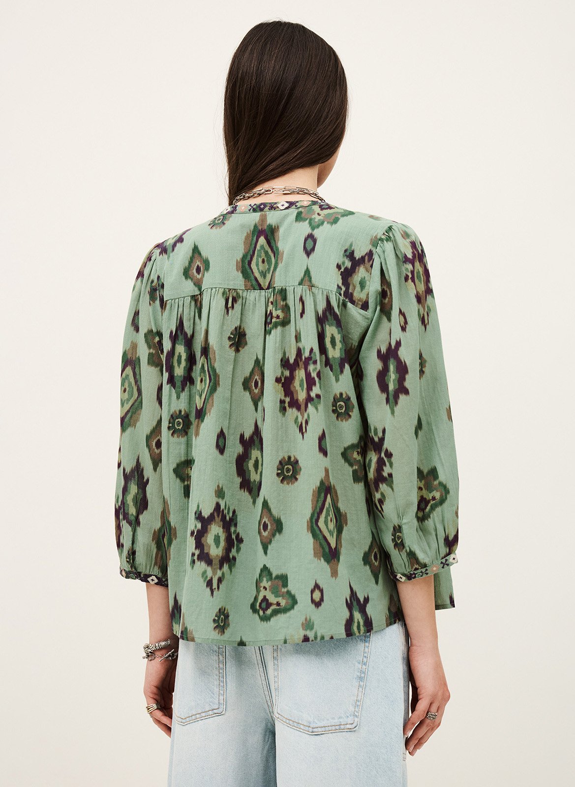 Chemise col classique en coton odelie BA&SH Vert