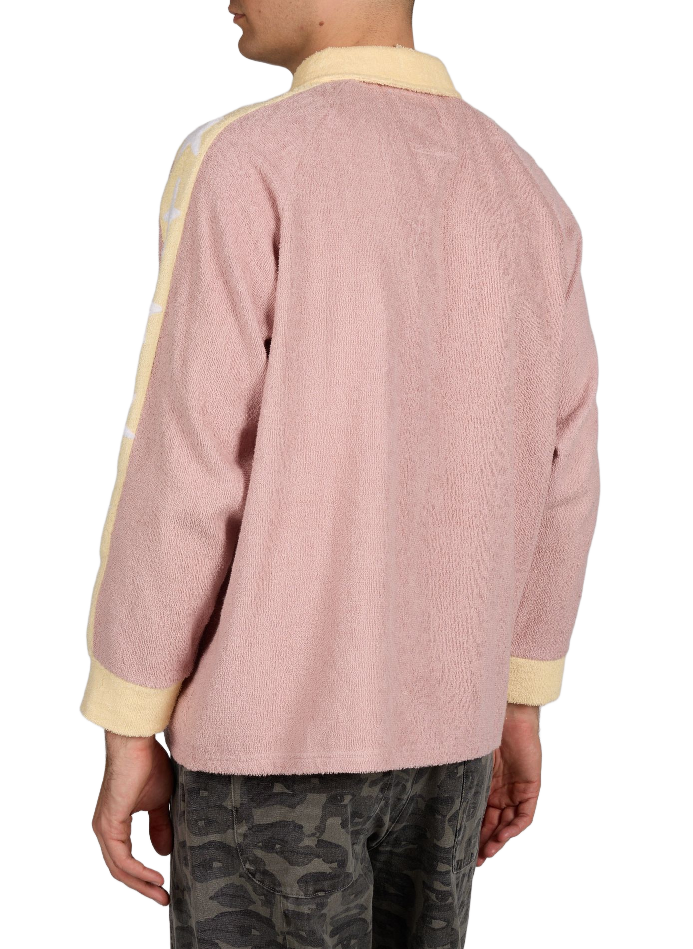 Sweat à col polo en tissu éponge de coton KIDSUPER Rose
