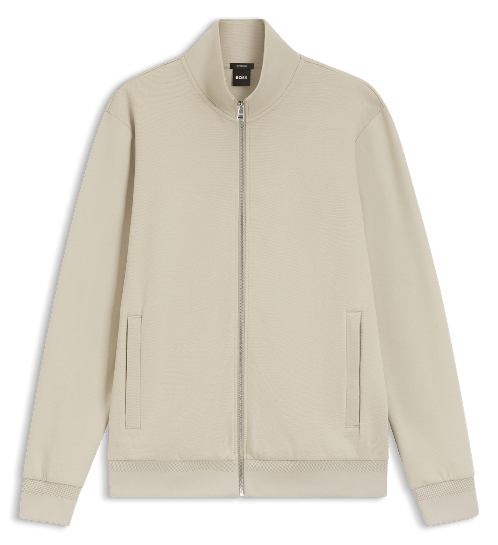 Sweat droit en coton mélangé BOSS Beige