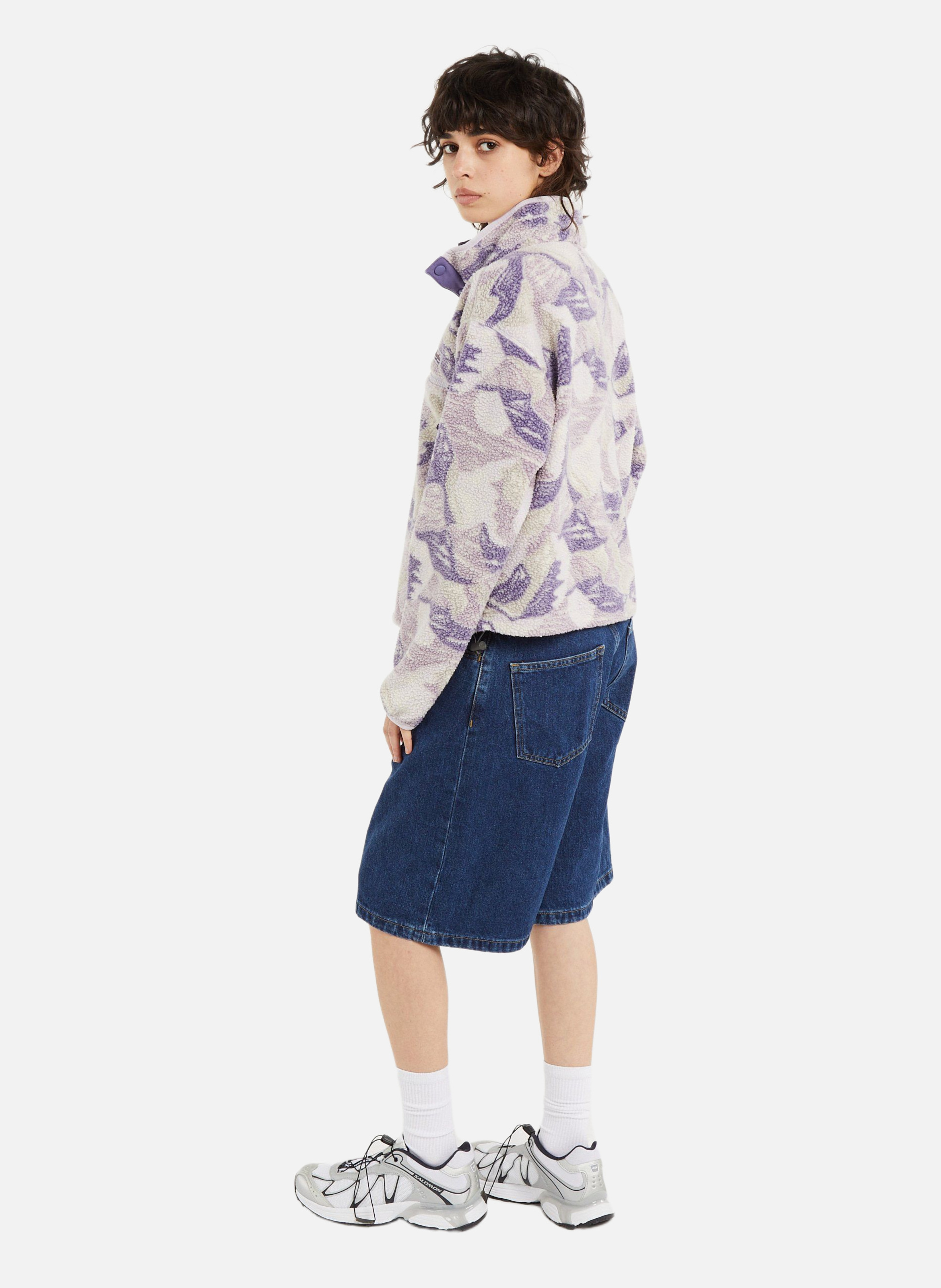 Polaire helvetia ii printed cropped half snap COLUMBIA Violet