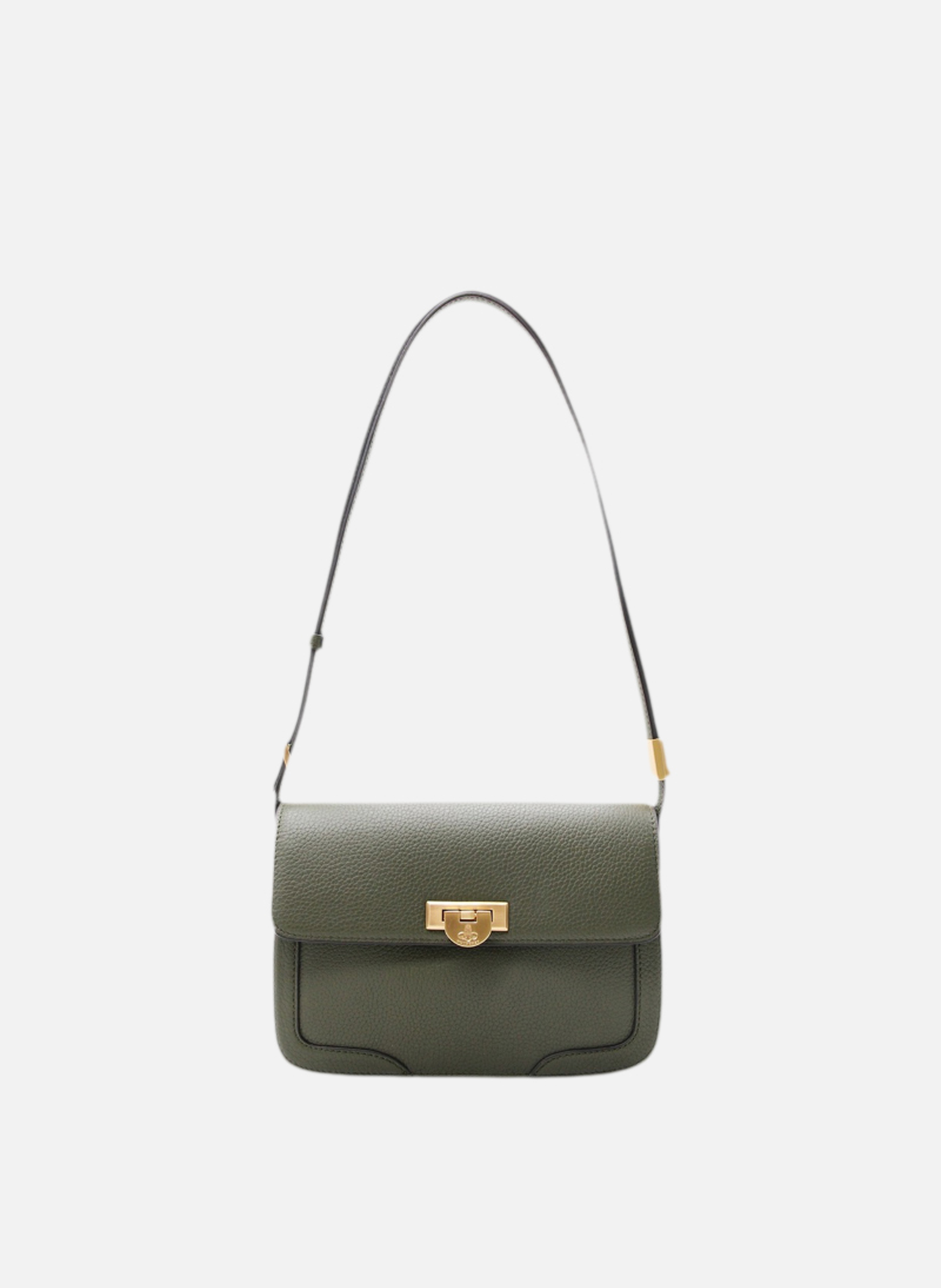 Auteuil | sac porté travers gm en cuir de vachette POURCHET Kaki
