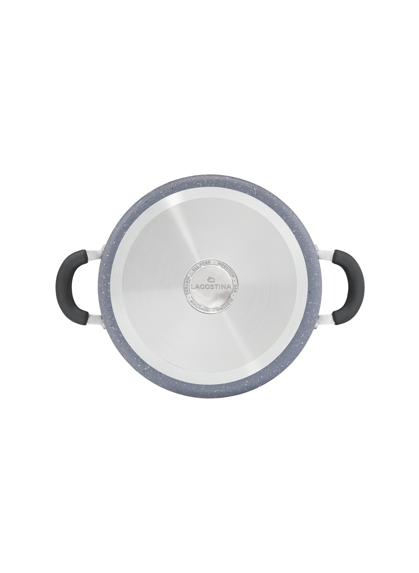 Tempra Mineral Sauté Pan with 2 Handles and Lid LAGOSTINA Grey