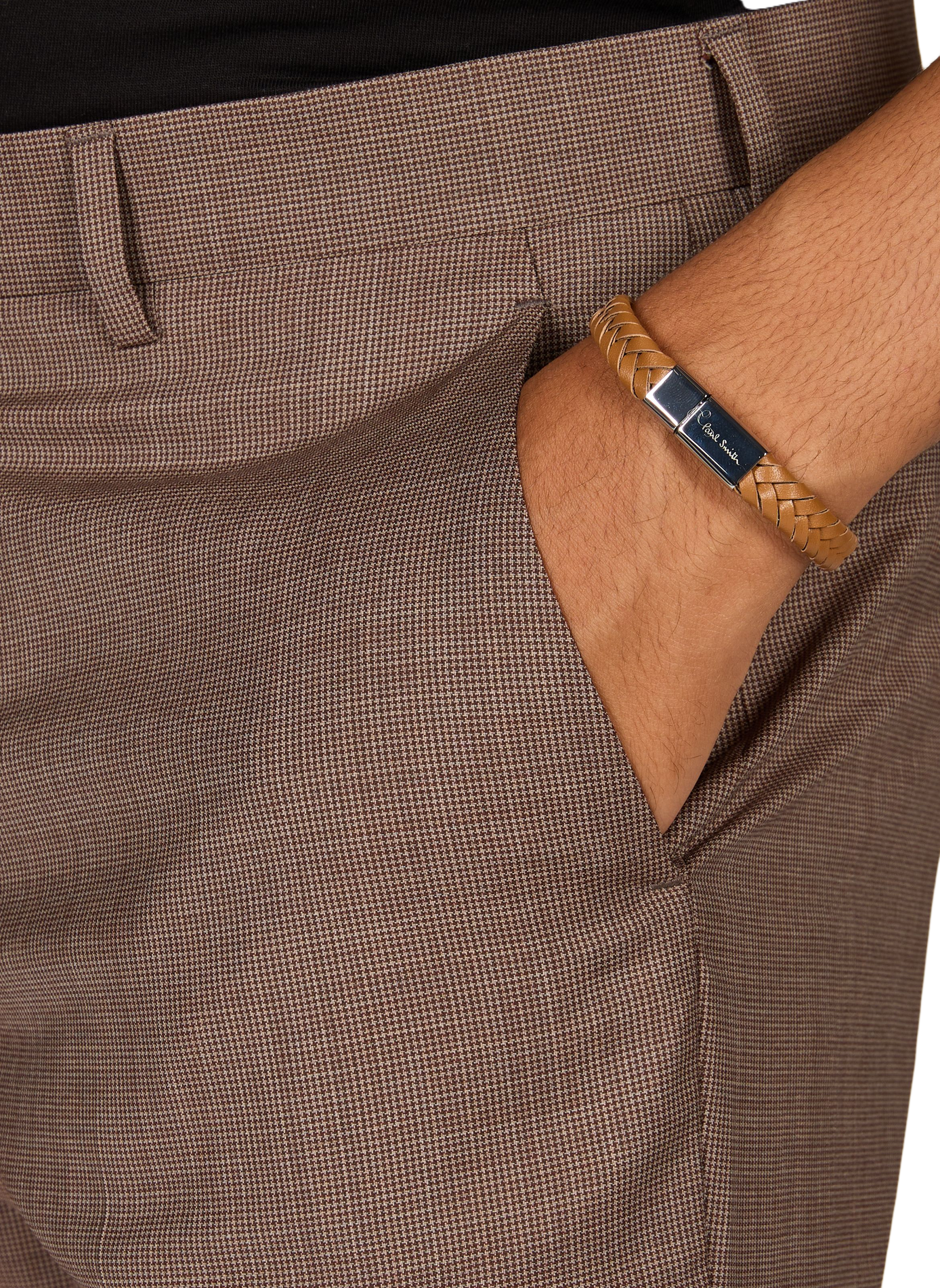 Leren armband PAUL SMITH Bruin