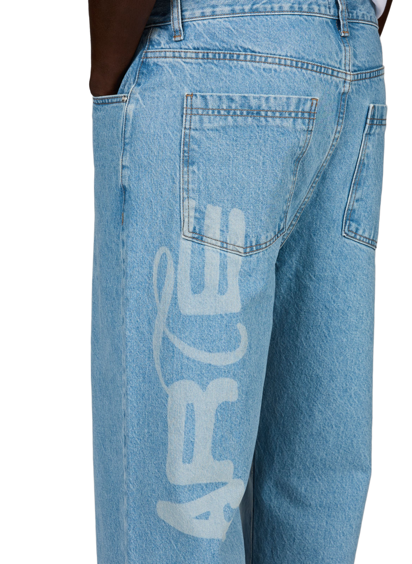 Jeans wide leg en coton ARTE ANTWERP Bleu