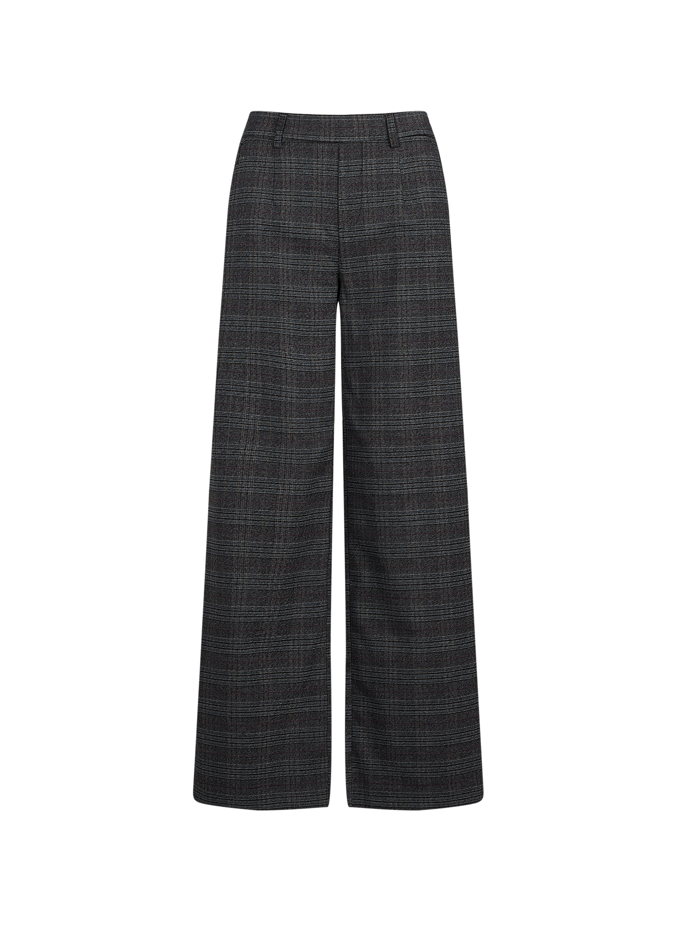 Straight printed trousers OBJECT Grey