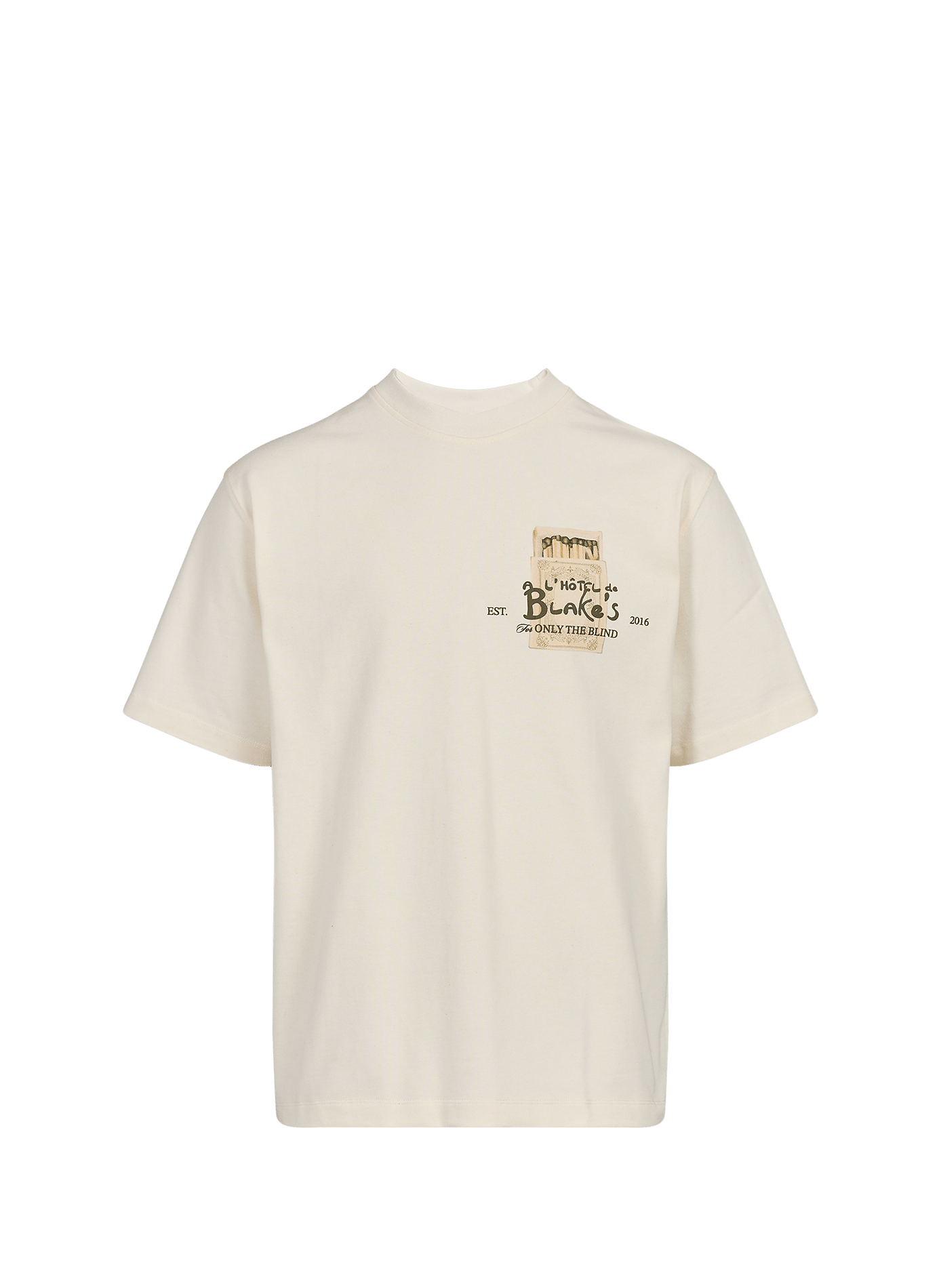 Bedrucktes Baumwoll-T-Shirt ONLY THE BLIND Beige