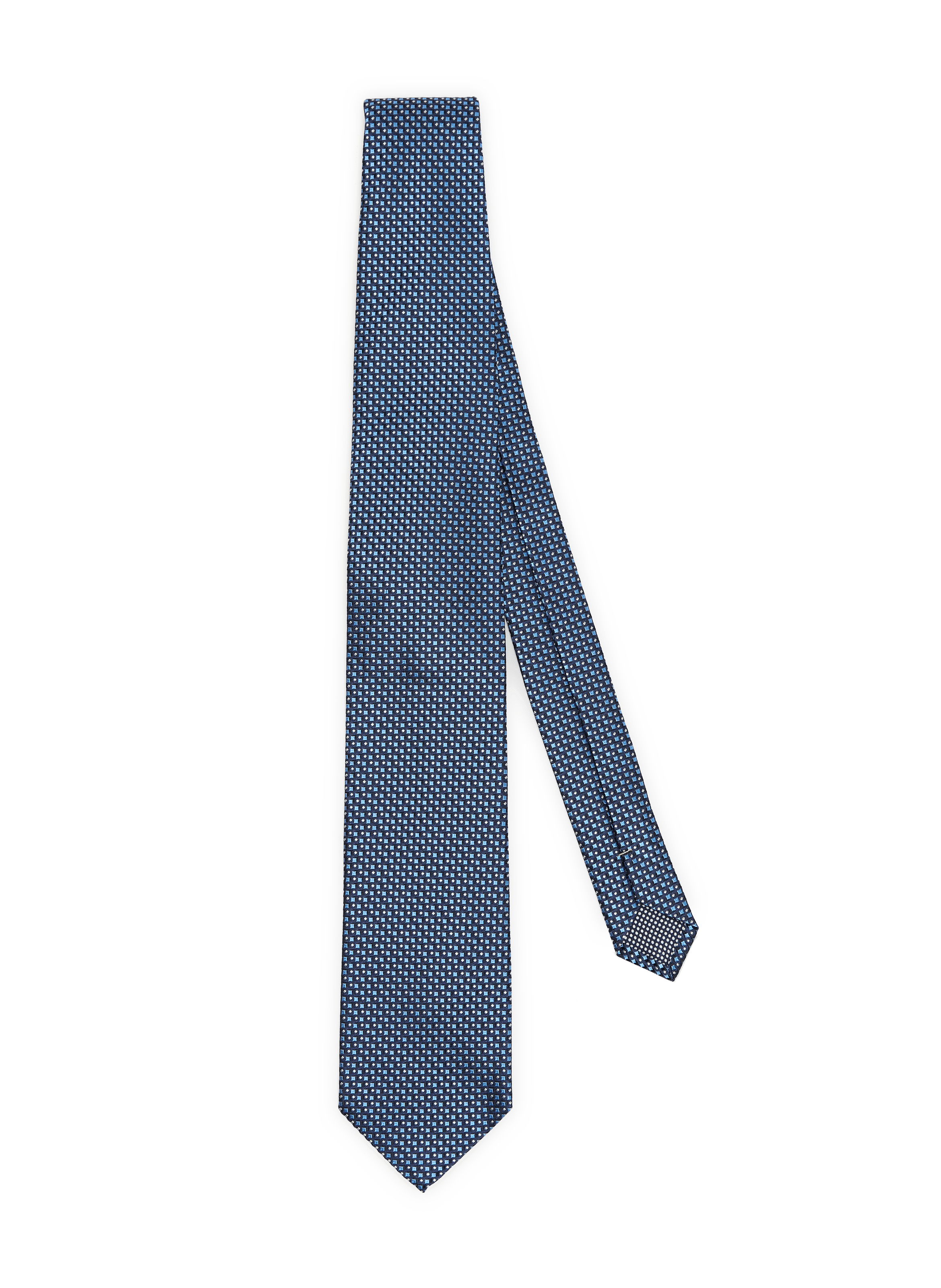 Seidenschlips mit Druck ETON Blau