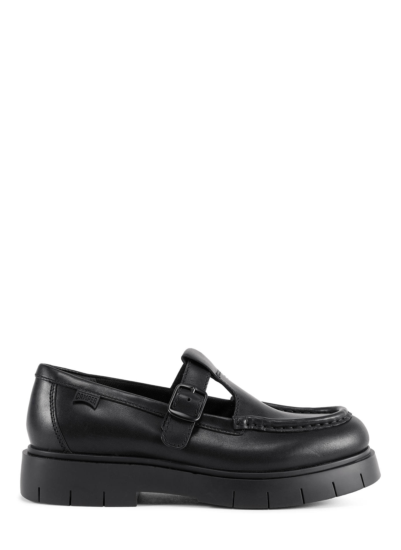 Round-toe leather loafers CAMPER Black
