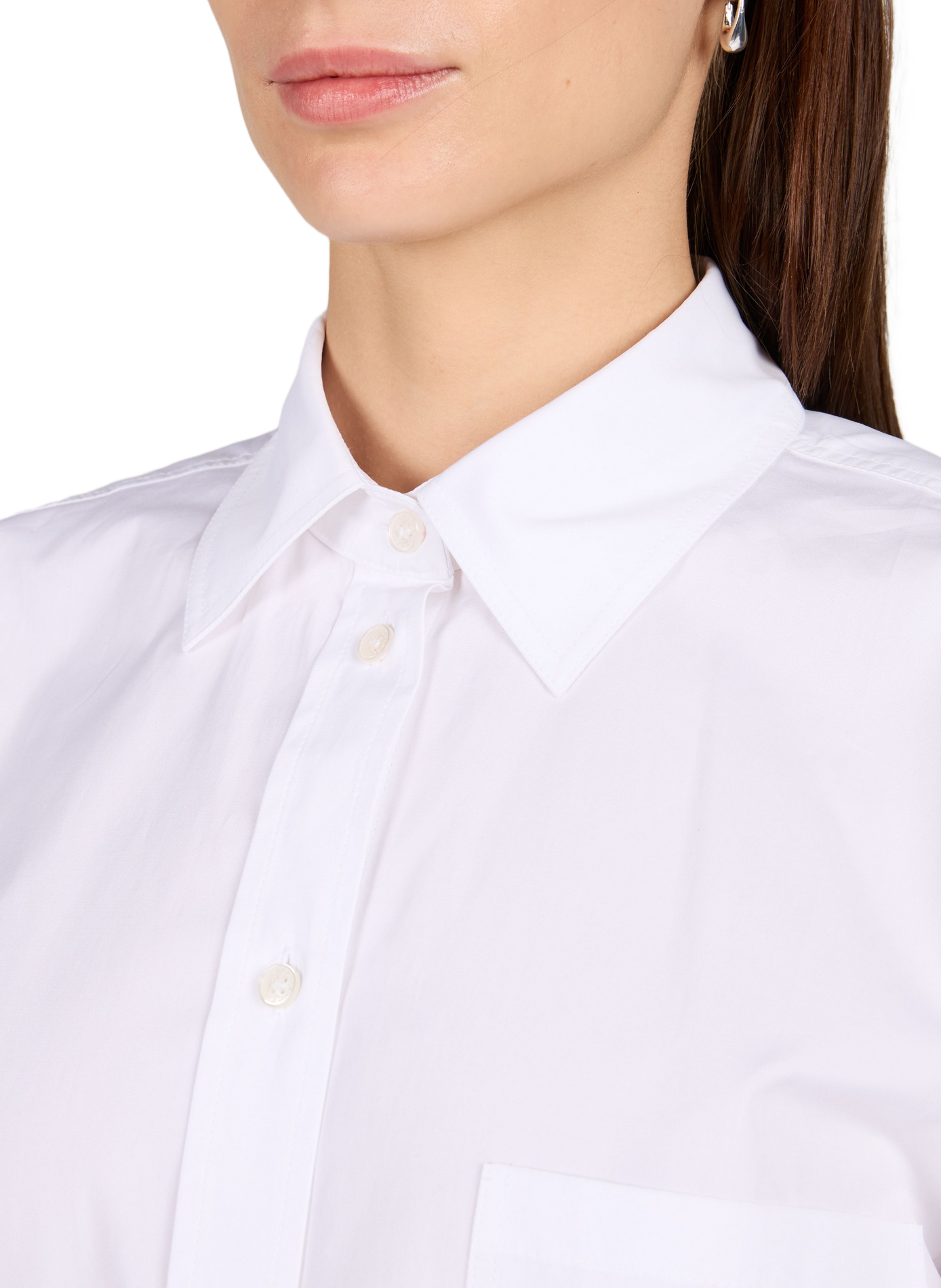 Straight classic collar cotton shirt VICTORIA BECKHAM White