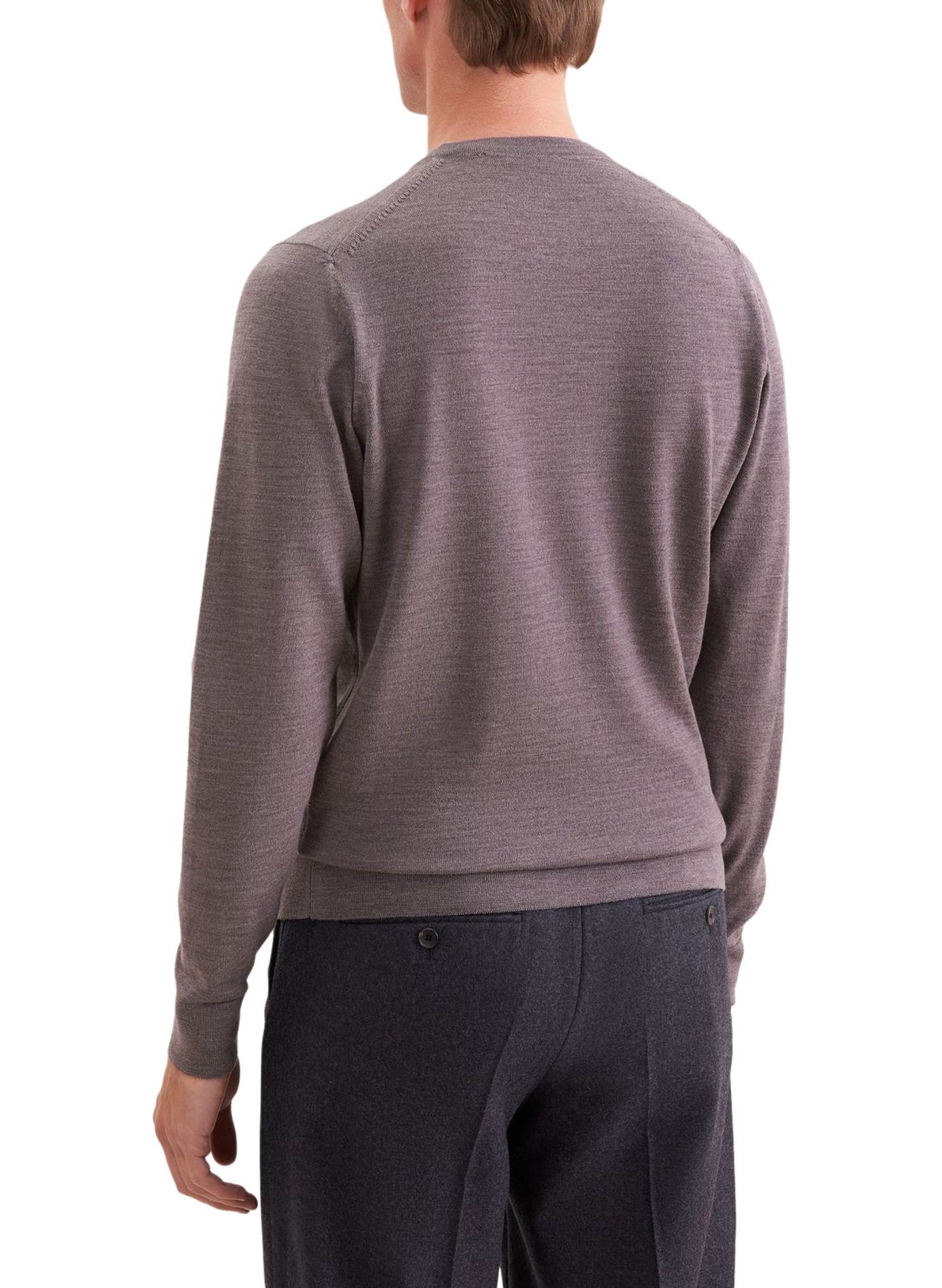 Gerader Rundhalsausschnitt-Pullover aus Wolle SEIDENSTICKER Beige