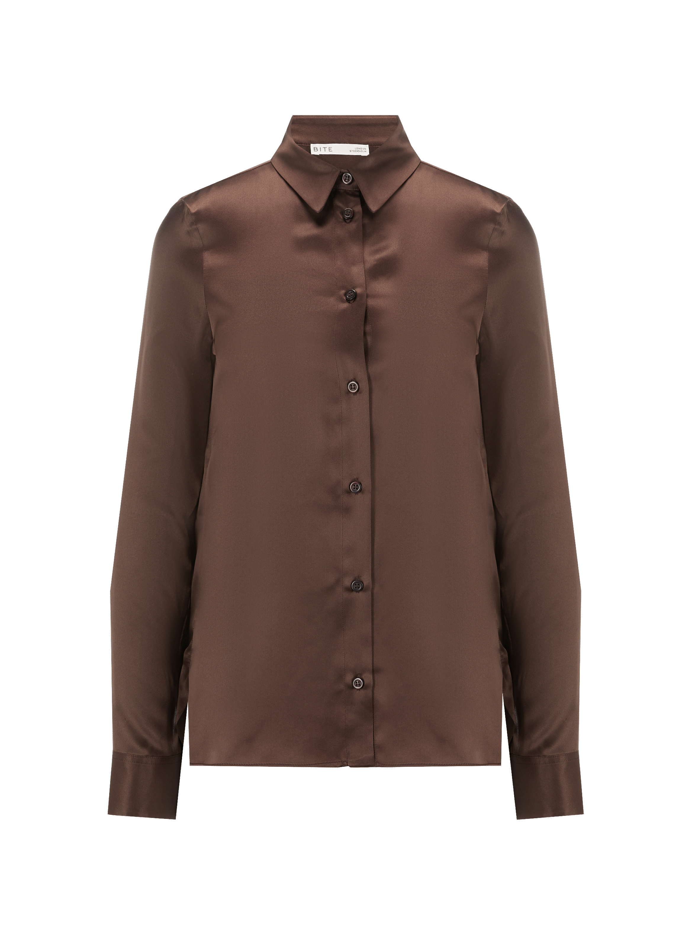 BITE STUDIOS Organic silk shirt Brown