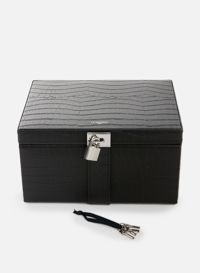 Embossed leather jewellery box LE TANNEUR