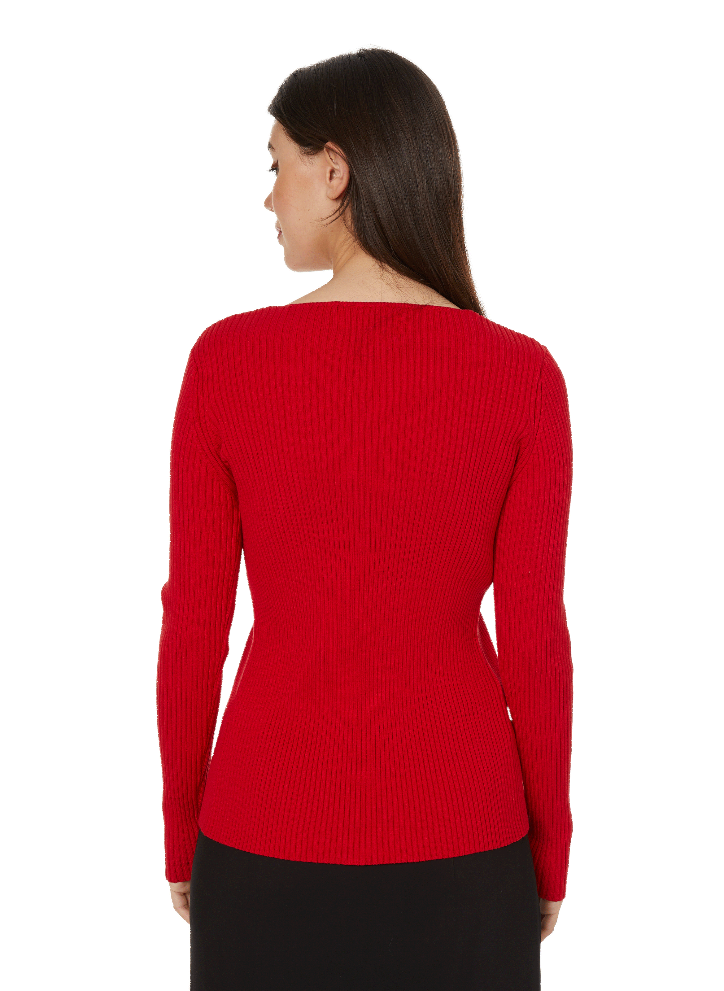 Ribbed cardigan SAISON 1865 Red