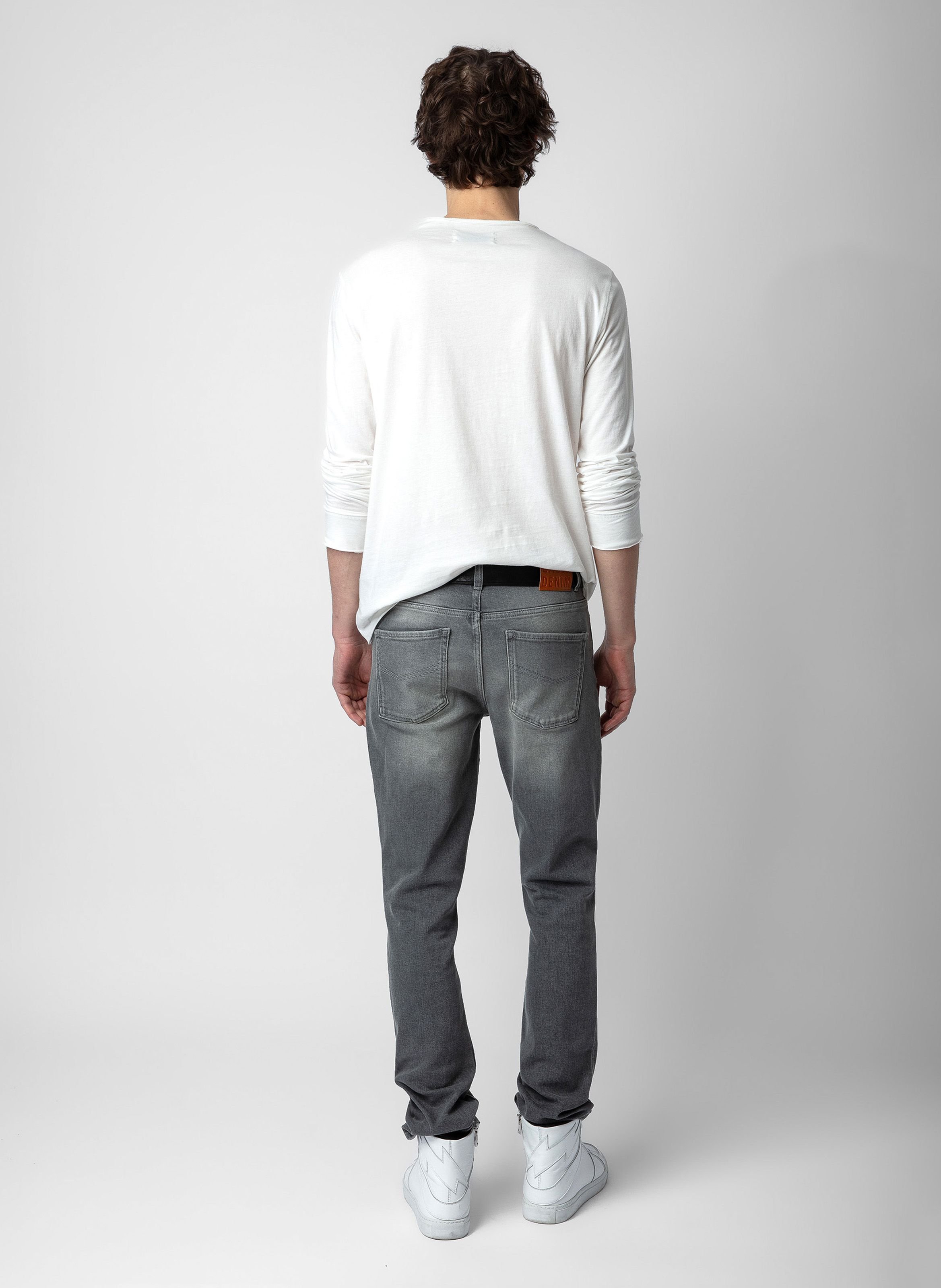 Tee-shirt col tunisien regular-fit en coton monastir ZADIG&VOLTAIRE Blanc