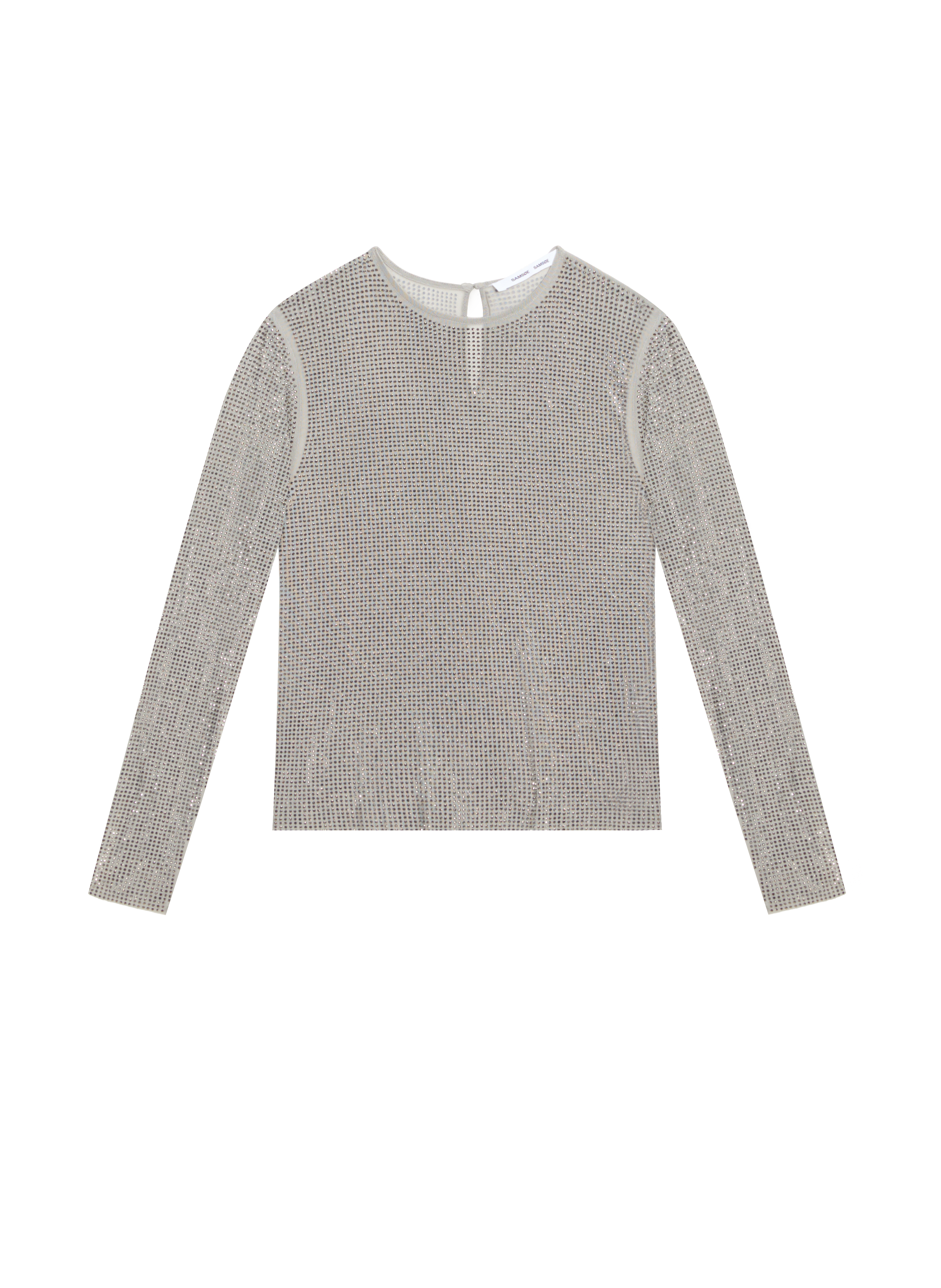 SAMSOE SAMSOE Rhinestone-embellished top Grey